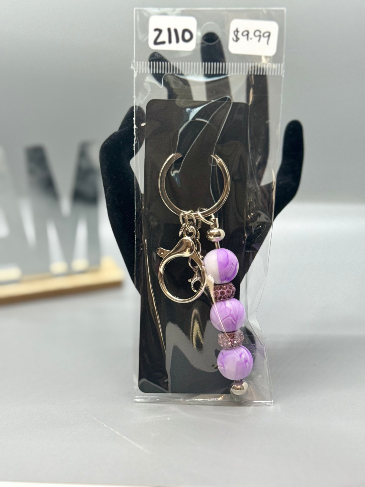 Handmade Beaded Keychain – Unique Colorful Accessory #2110