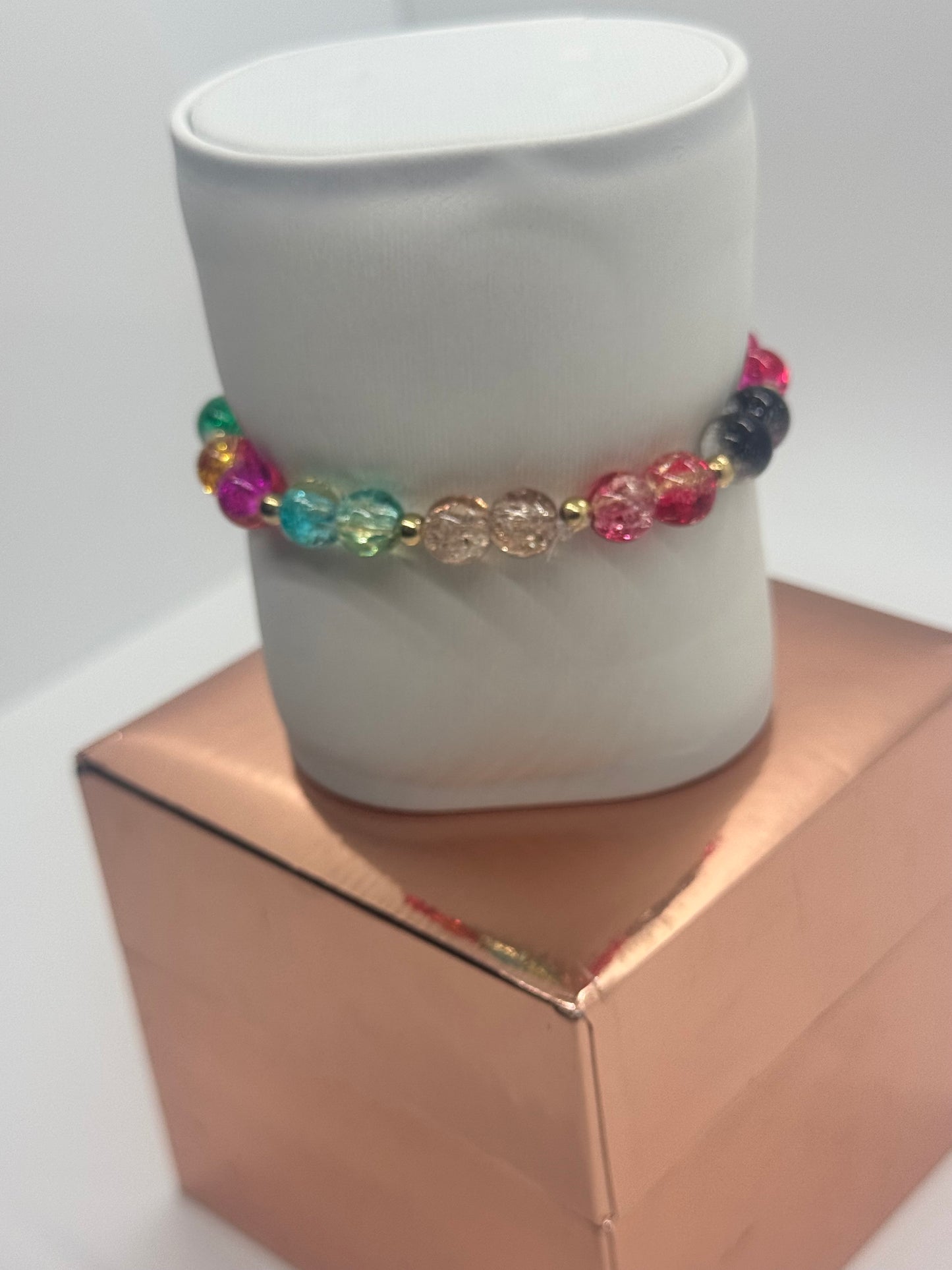 Acrylic & Glass Bead Bracelet #426