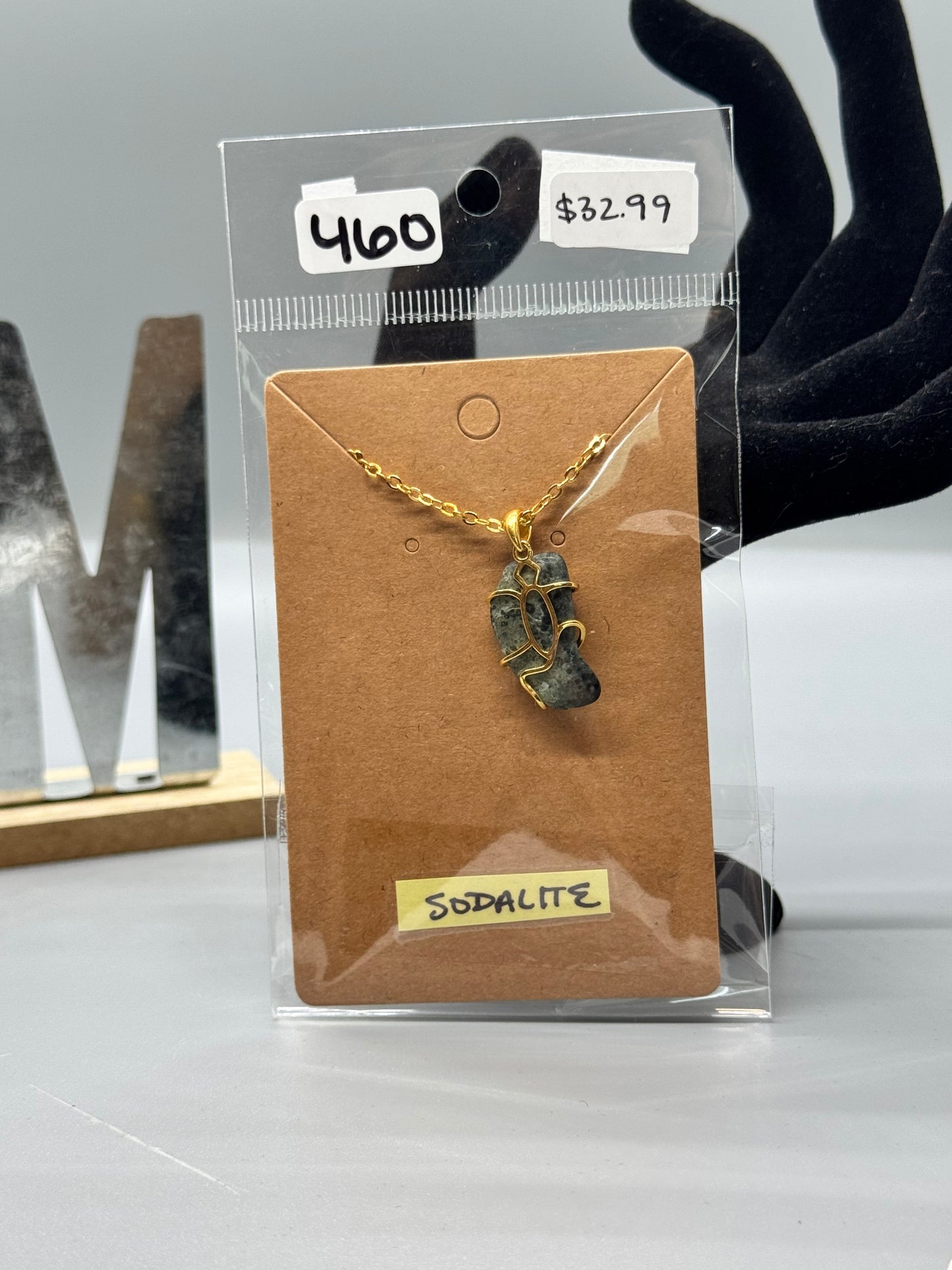 Sodalite Crystal Necklace #460 – Handcrafted Jewelry