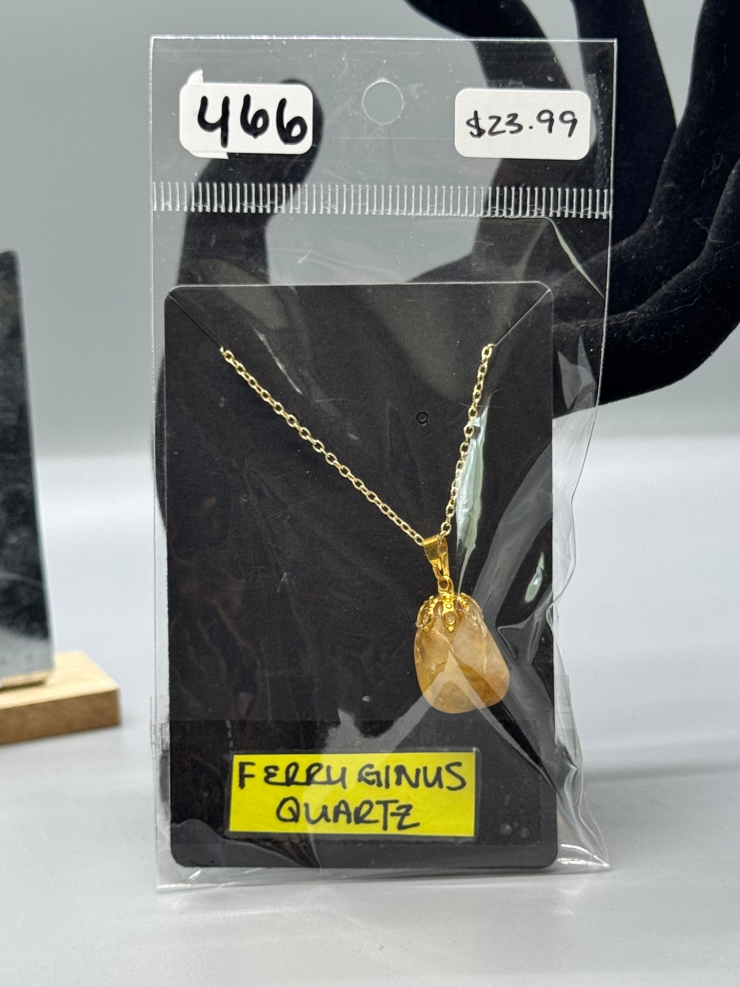 Ferruginous Quartz Copper Necklace – Handmade & Unique #466
