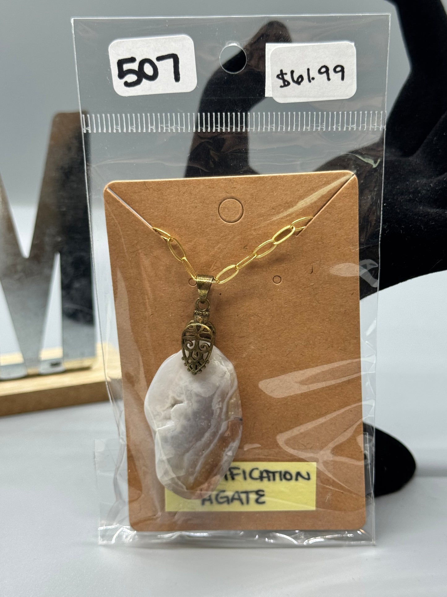 Fortification Agate Necklace #507 – Handcrafted Jewelry