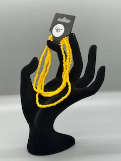 Yellow Waist Beads – 40" Stretchy Handmade