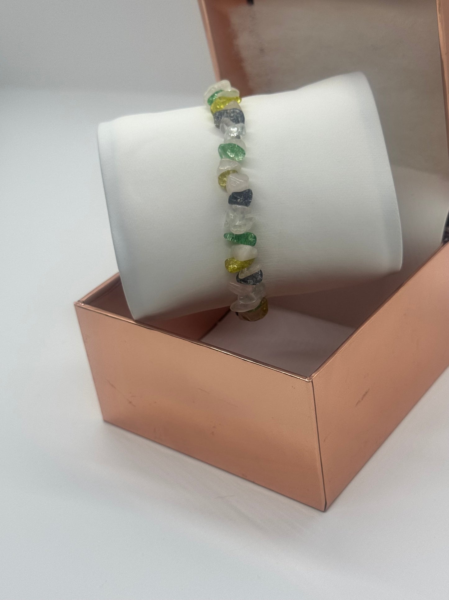 Crystal Bracelet #25 – Healing Clear Quartz & Rose Quartz