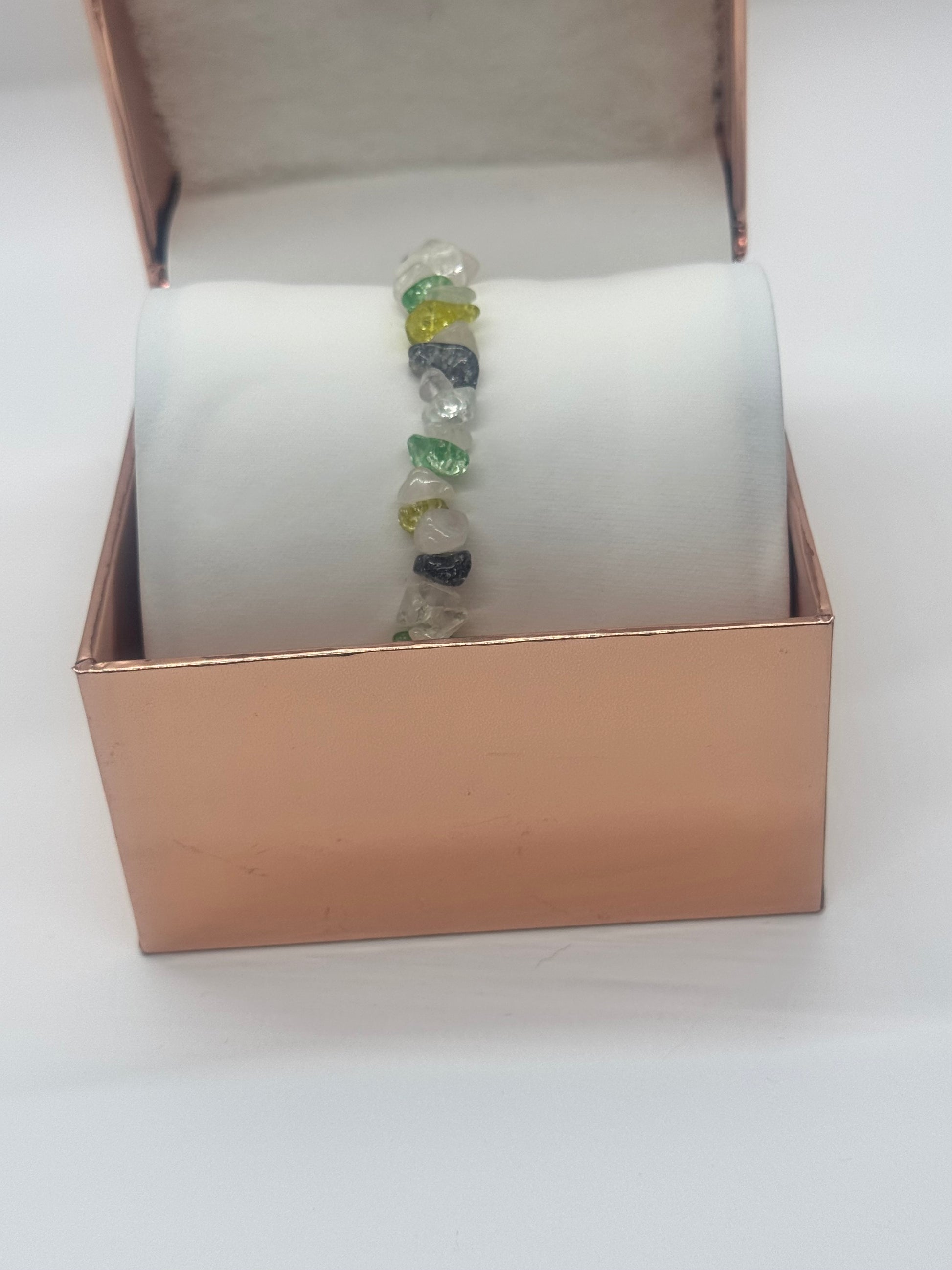 Crystal Bracelet #25 – Healing Clear Quartz & Rose Quartz