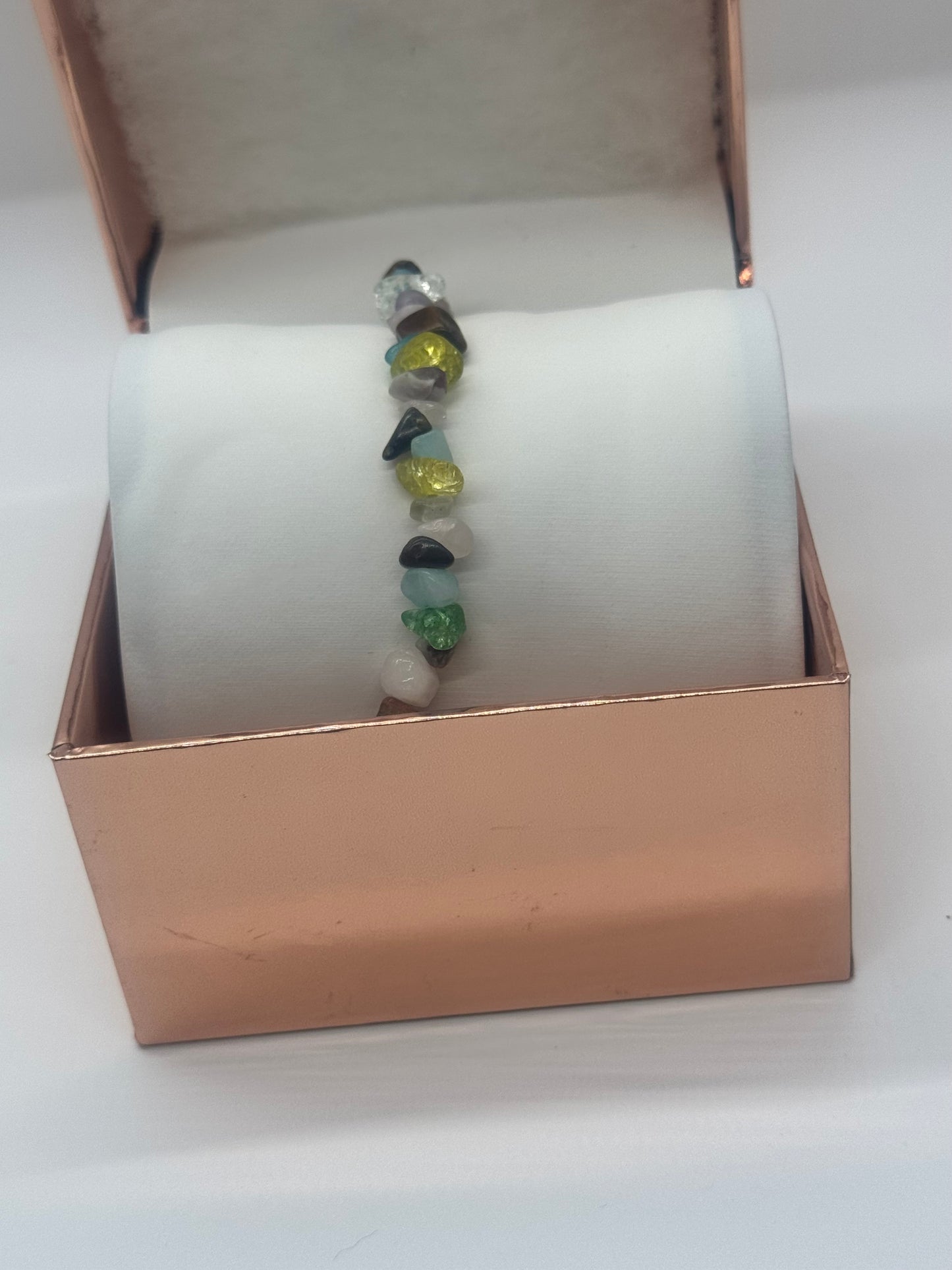 Crystal Bracelet #4 – Tigers Eye, Quartz & Rose Quartz