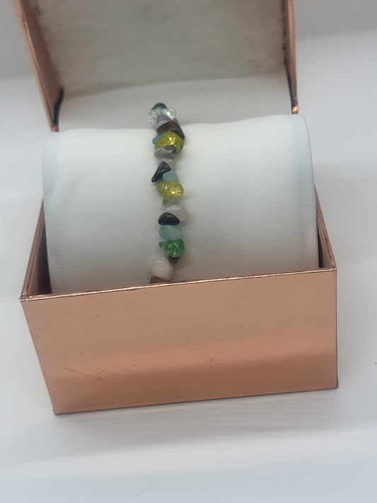 Crystal Bracelet #4 – Tigers Eye, Quartz & Rose Quartz