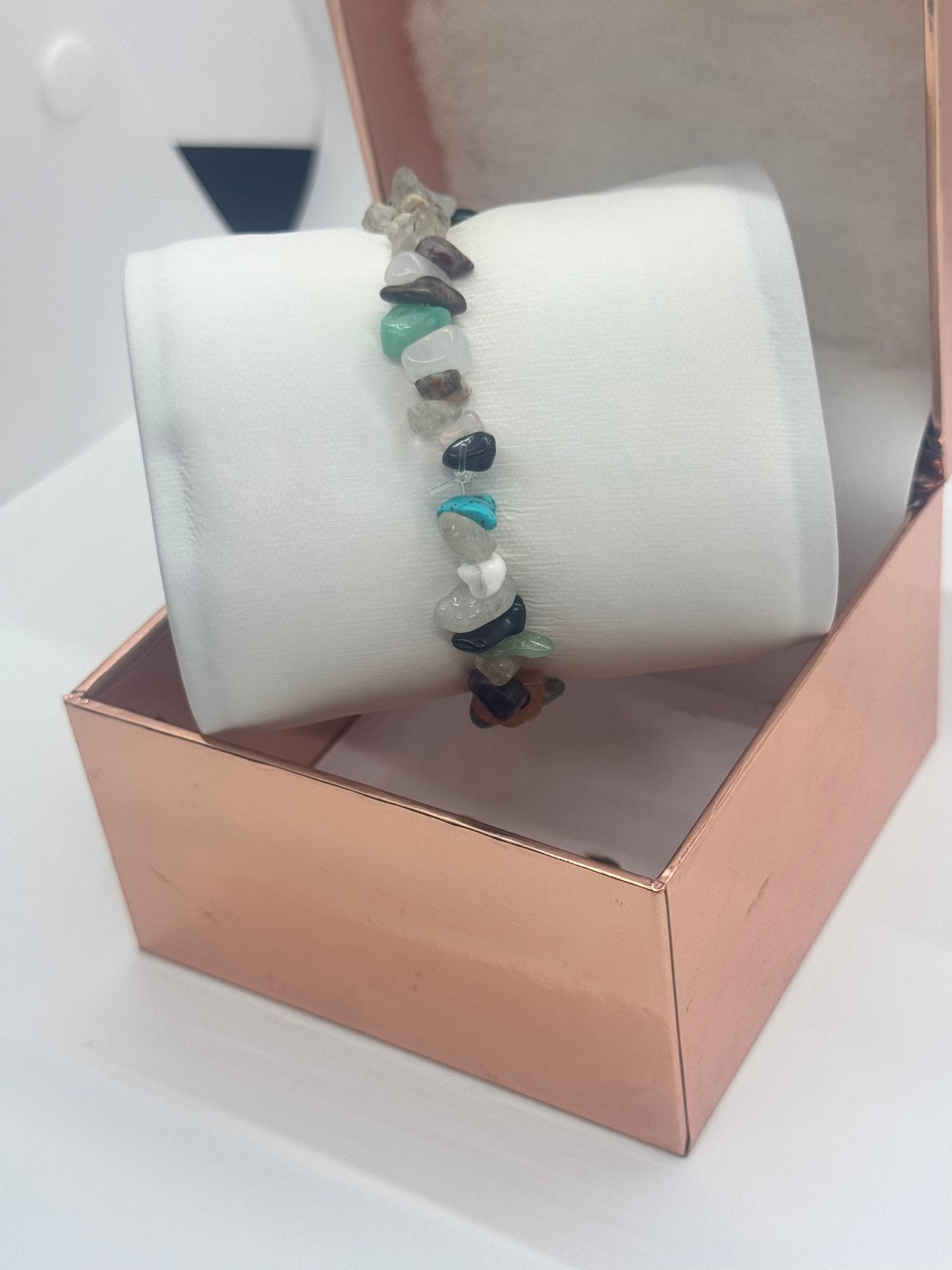 Crystal Bracelet #6 – Amethyst, Quartz & Citrine Mix