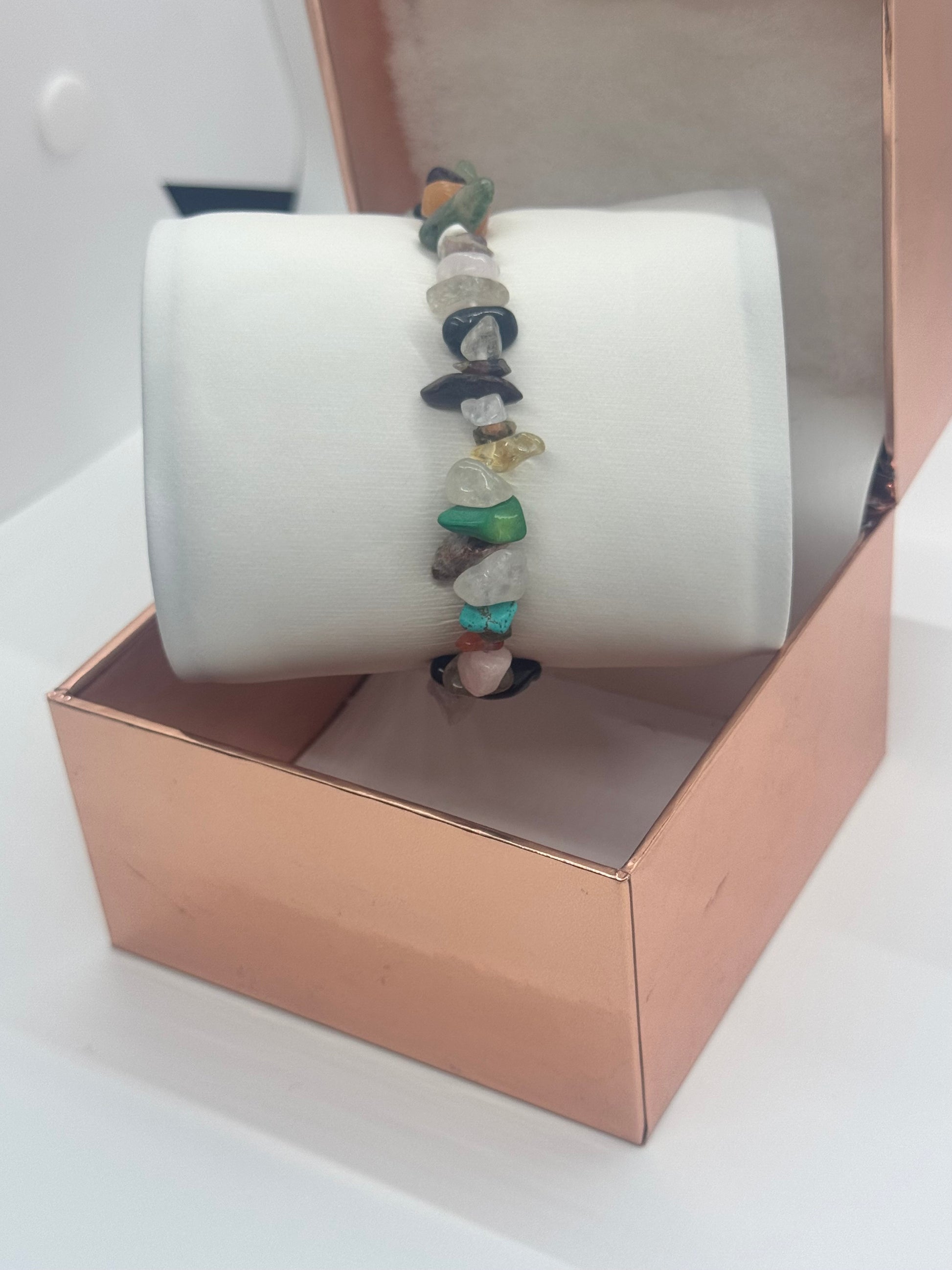 Crystal Bracelet #6 – Amethyst, Quartz & Citrine Mix
