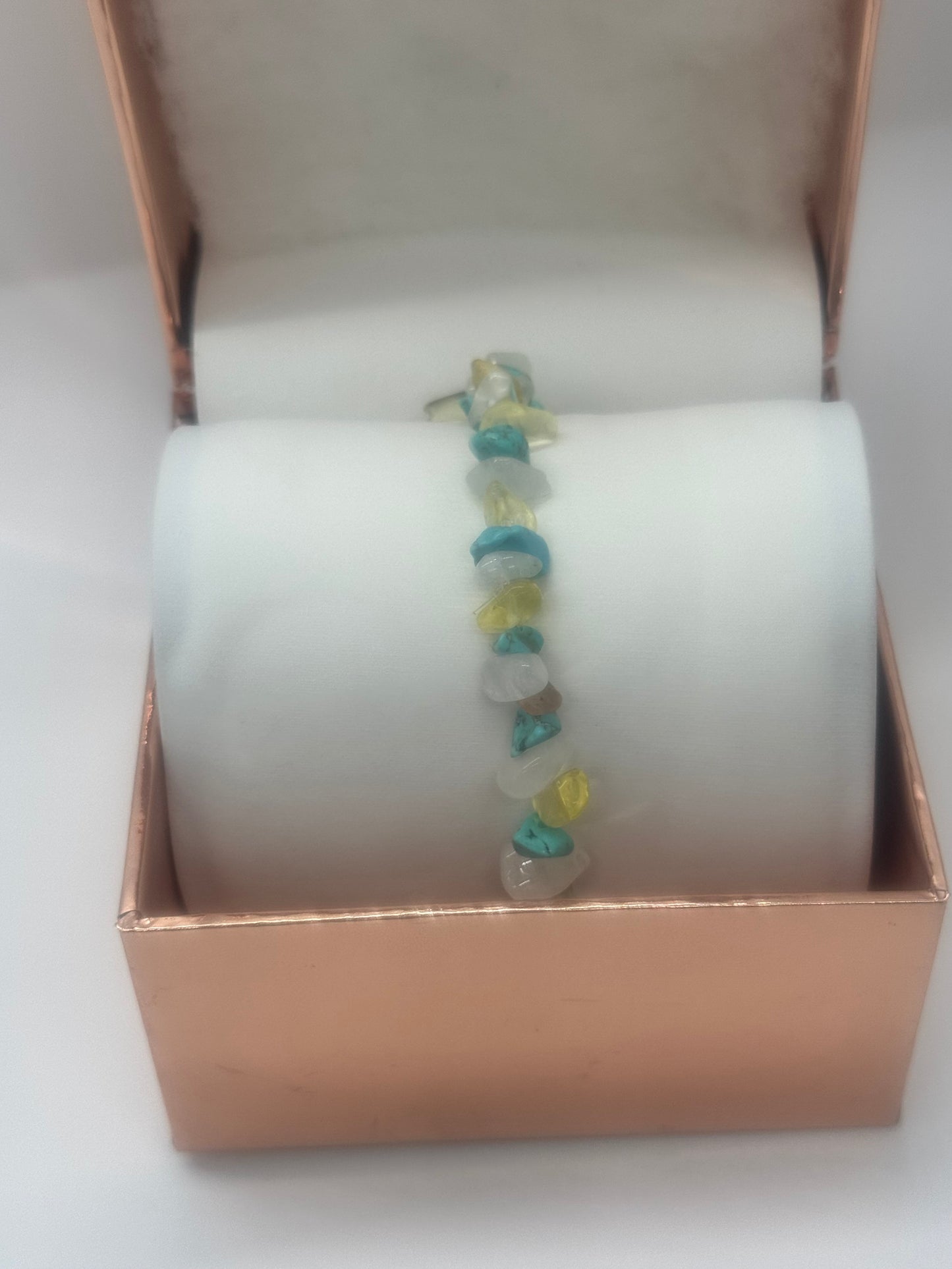 Crystal Bracelet #5 – Turquoise, Quartz & Citrine