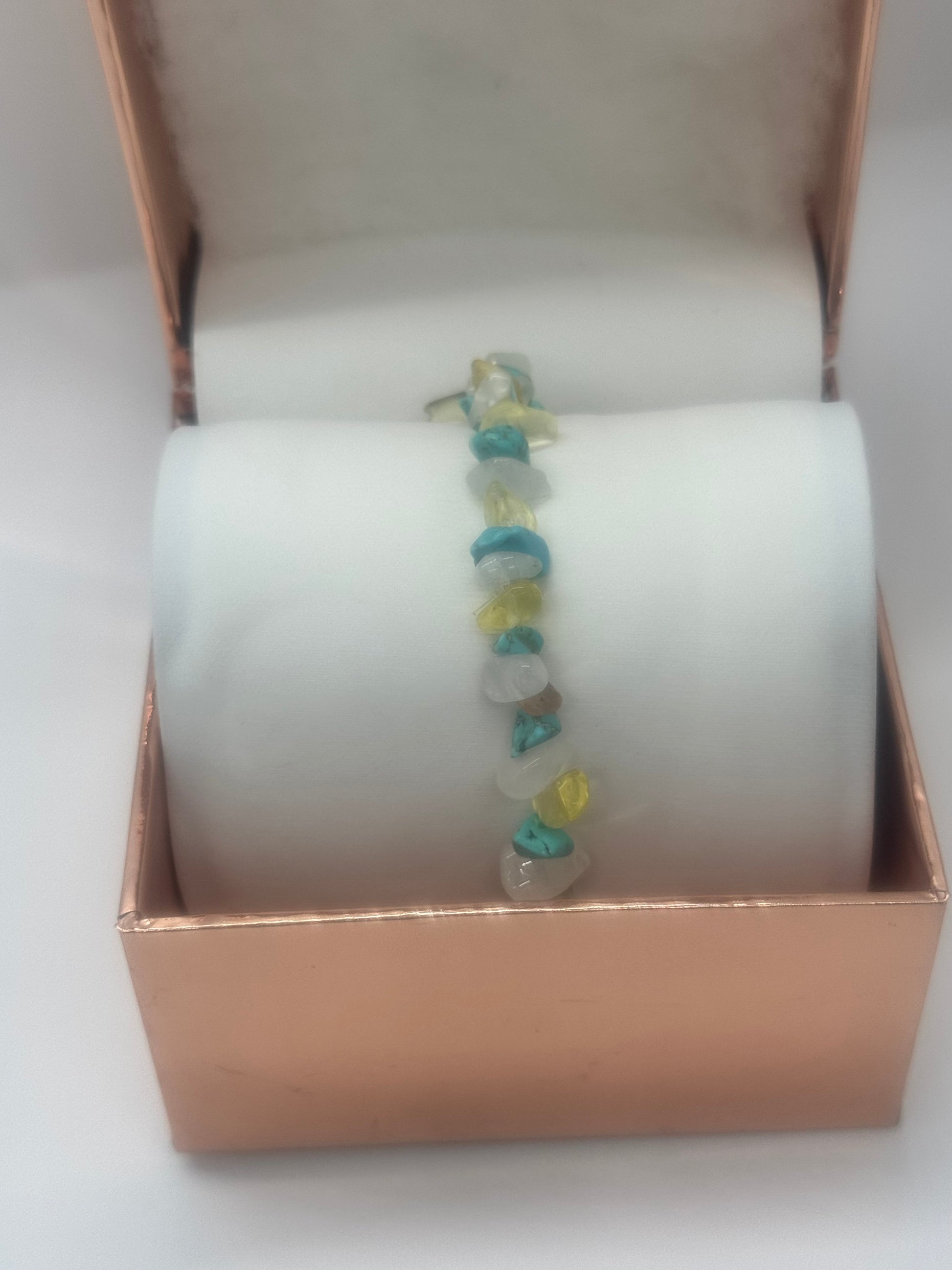 Crystal Bracelet #5 – Turquoise, Quartz & Citrine