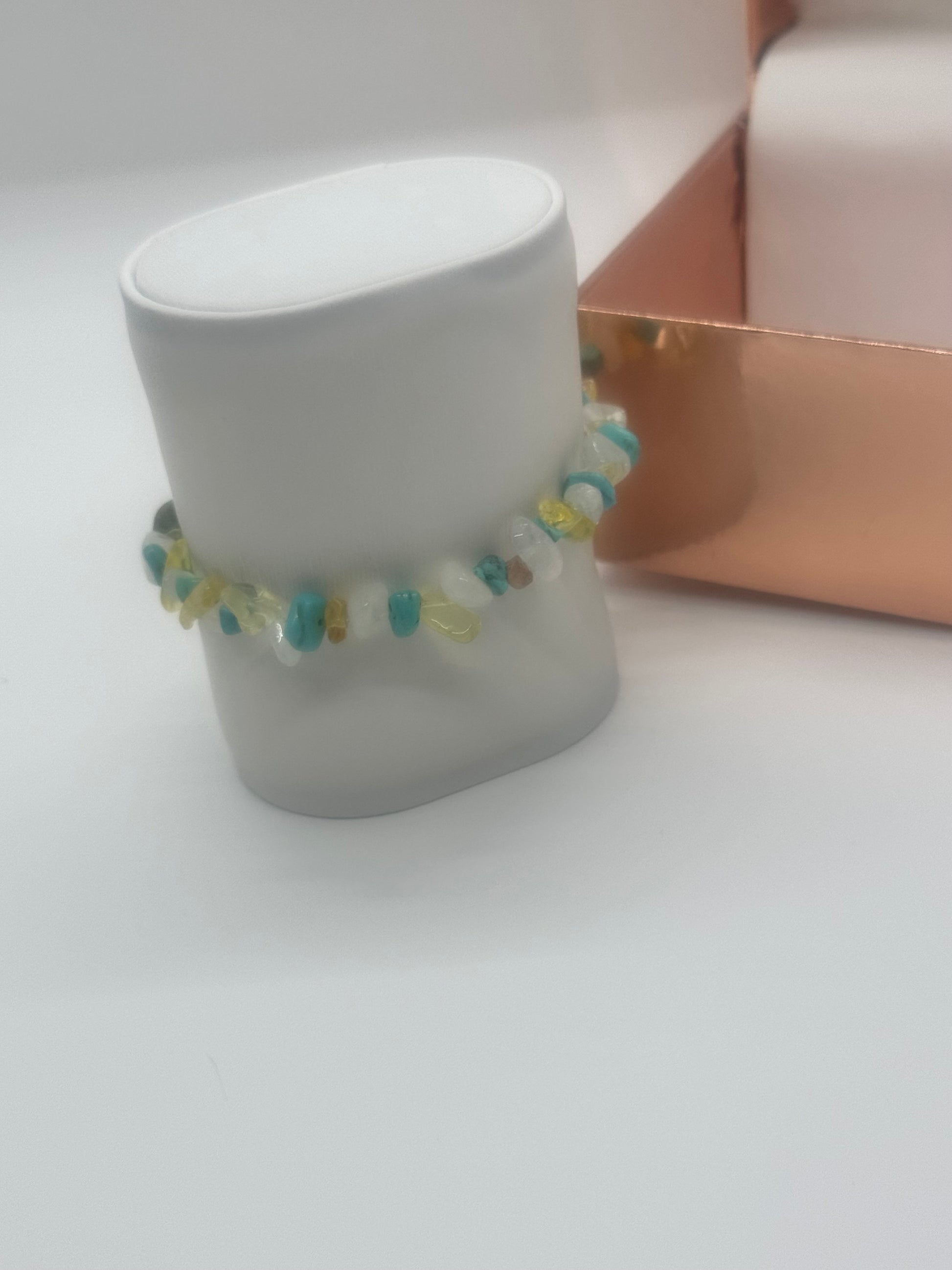 Crystal Bracelet #5 – Turquoise, Quartz & Citrine