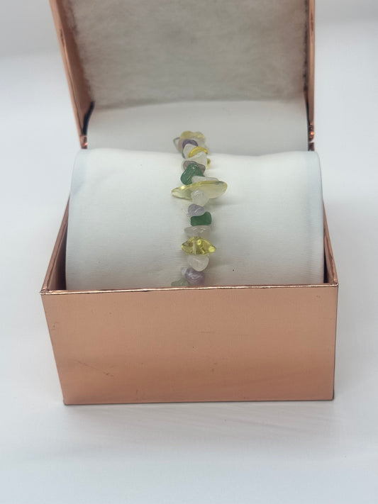 Crystal Bracelet #9 – Amethyst, Quartz, Citrine & Aventurine