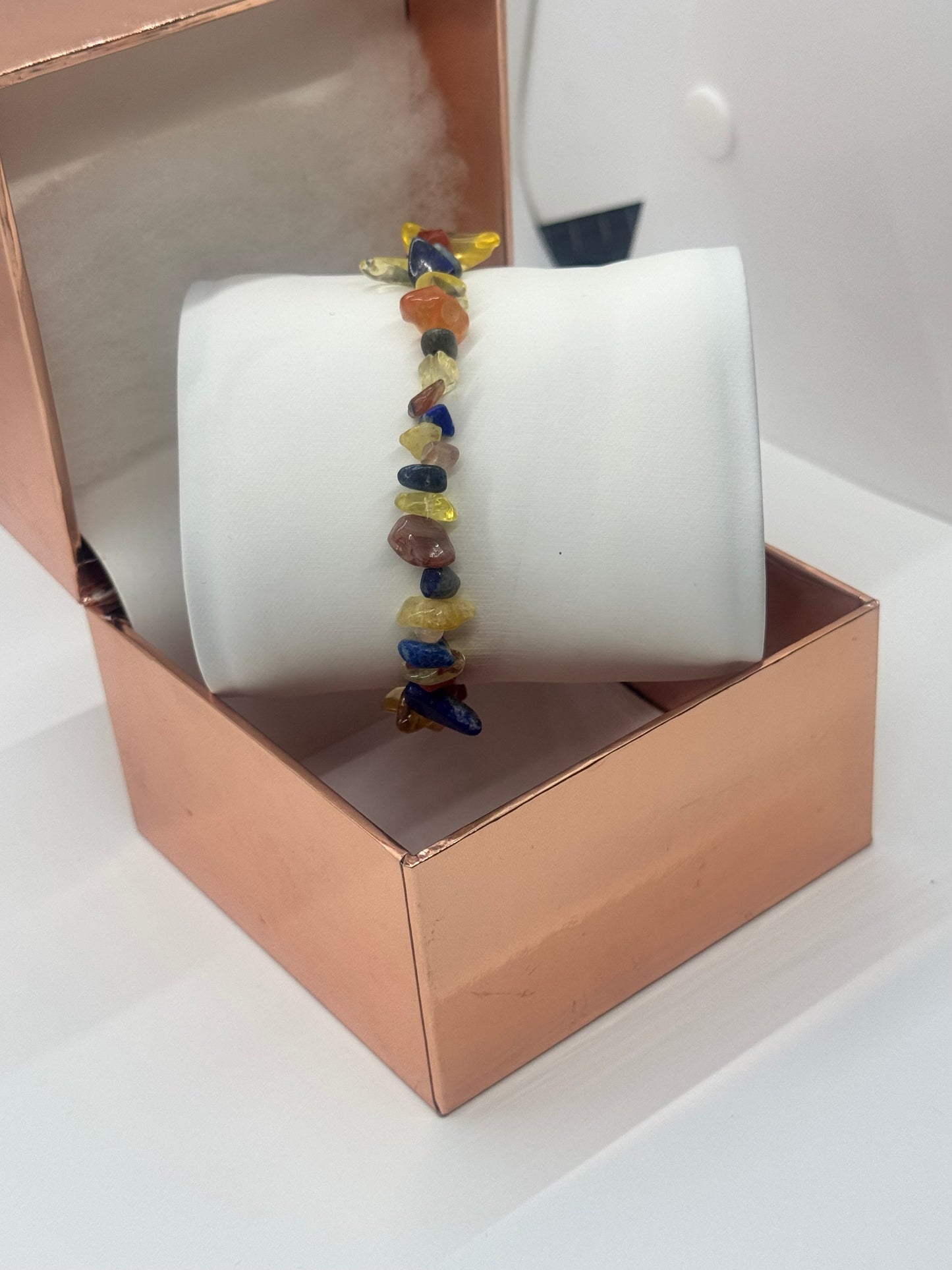 Crystal Bracelet #13 – Lapis, Citrine & Carnelian