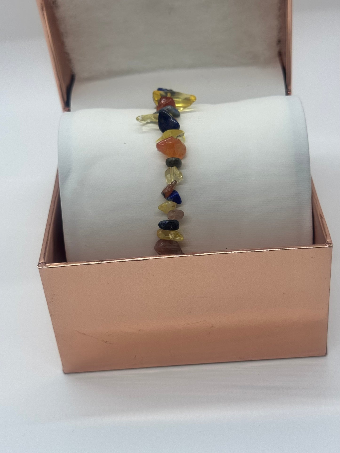 Crystal Bracelet #13 – Lapis, Citrine & Carnelian