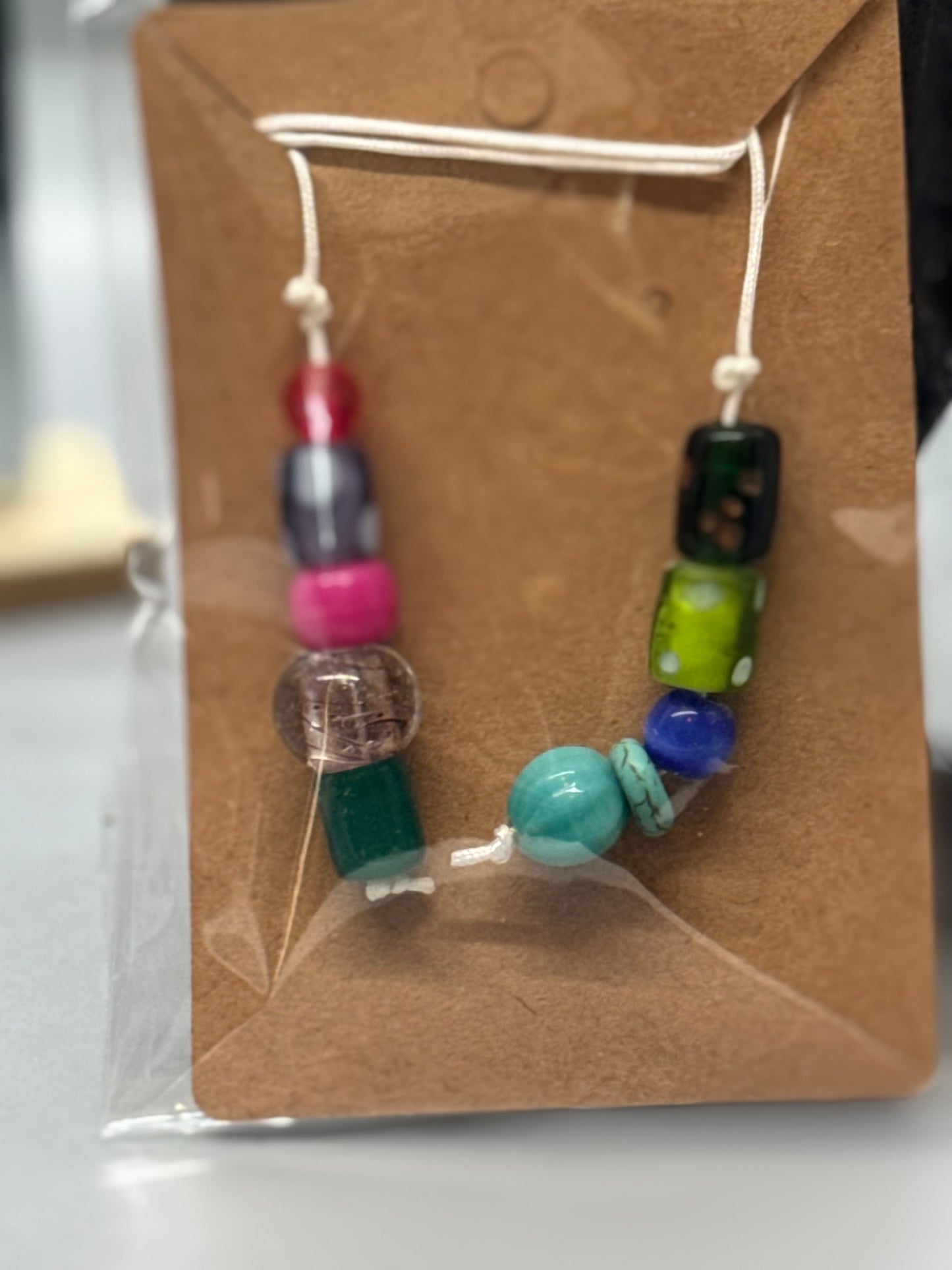 Large Handmade Beaded Bookmark – Unique Reader Gift # 2035