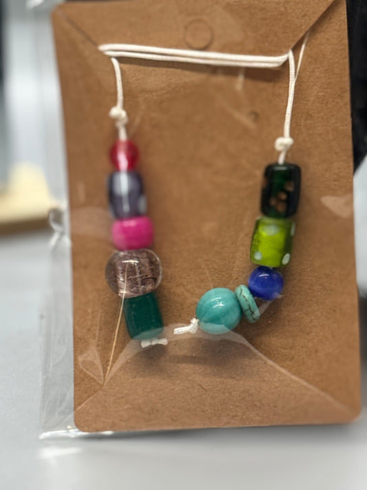 Large Handmade Beaded Bookmark – Unique Reader Gift # 2035