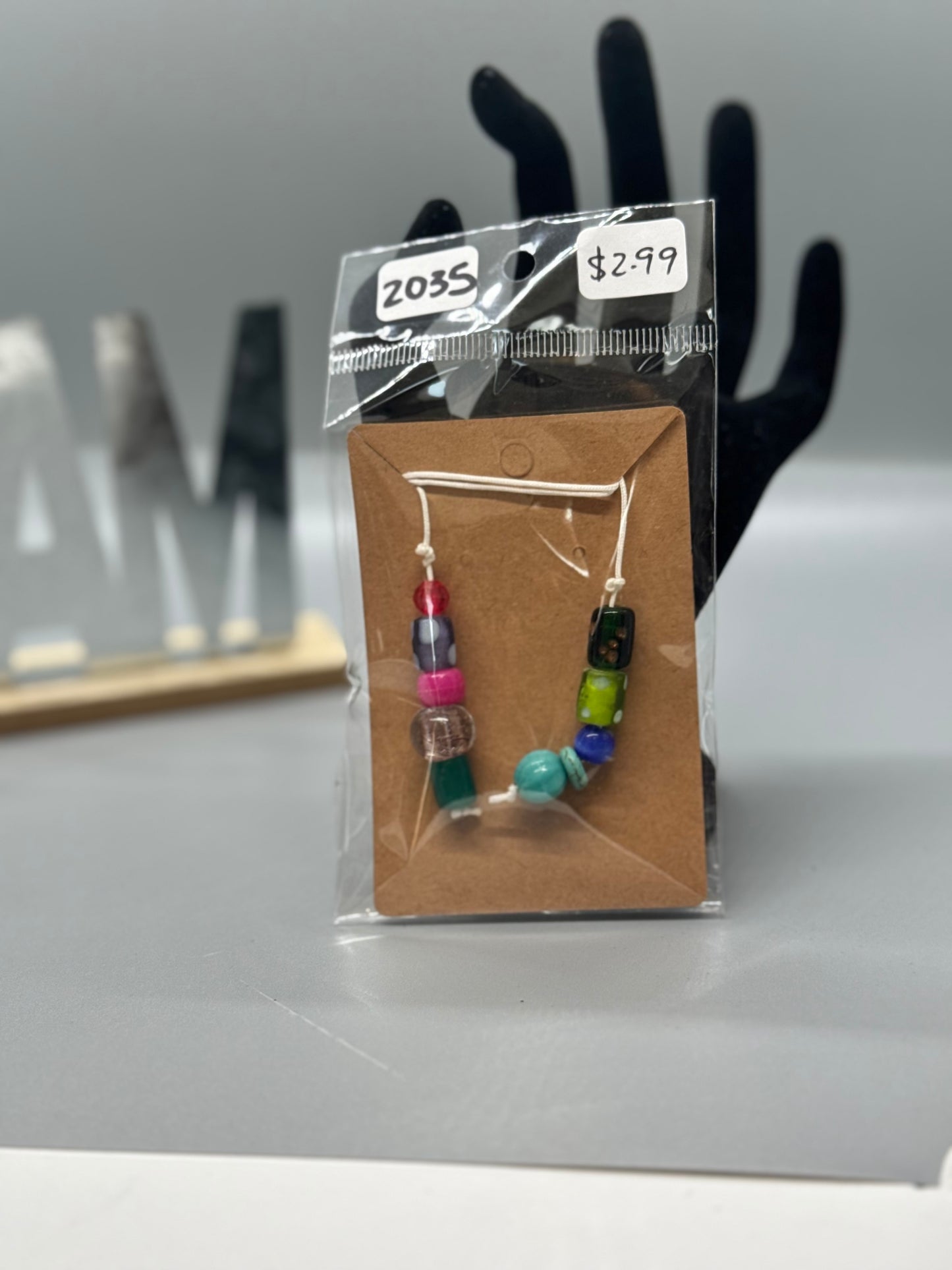 Large Handmade Beaded Bookmark – Unique Reader Gift # 2035