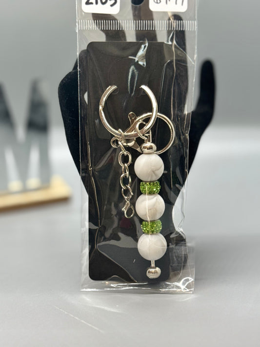 Handmade Beaded Keychain – Unique Colorful Accessory # 2103