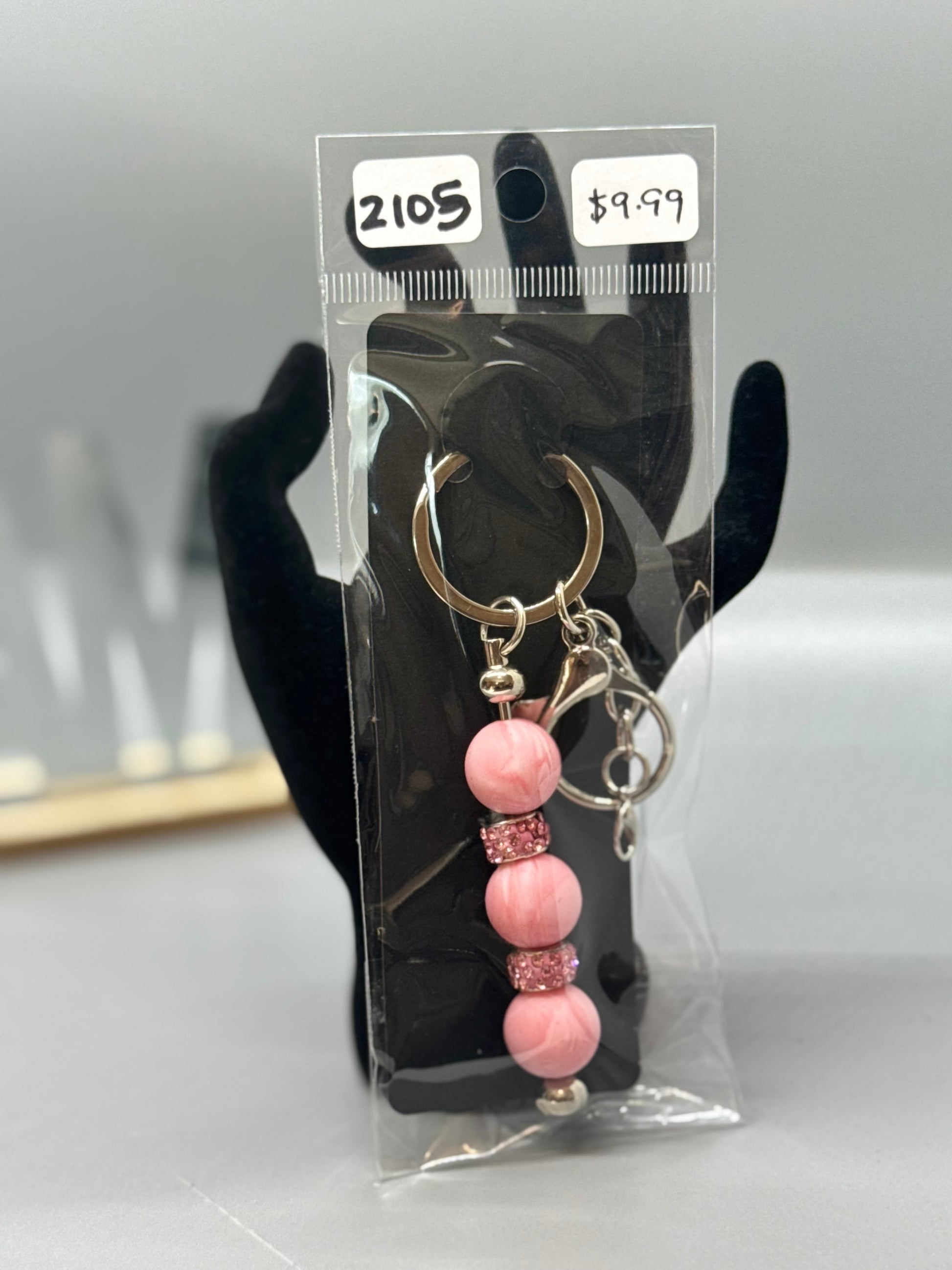 Handmade Beaded Keychain – Unique Colorful Accessory # 2105