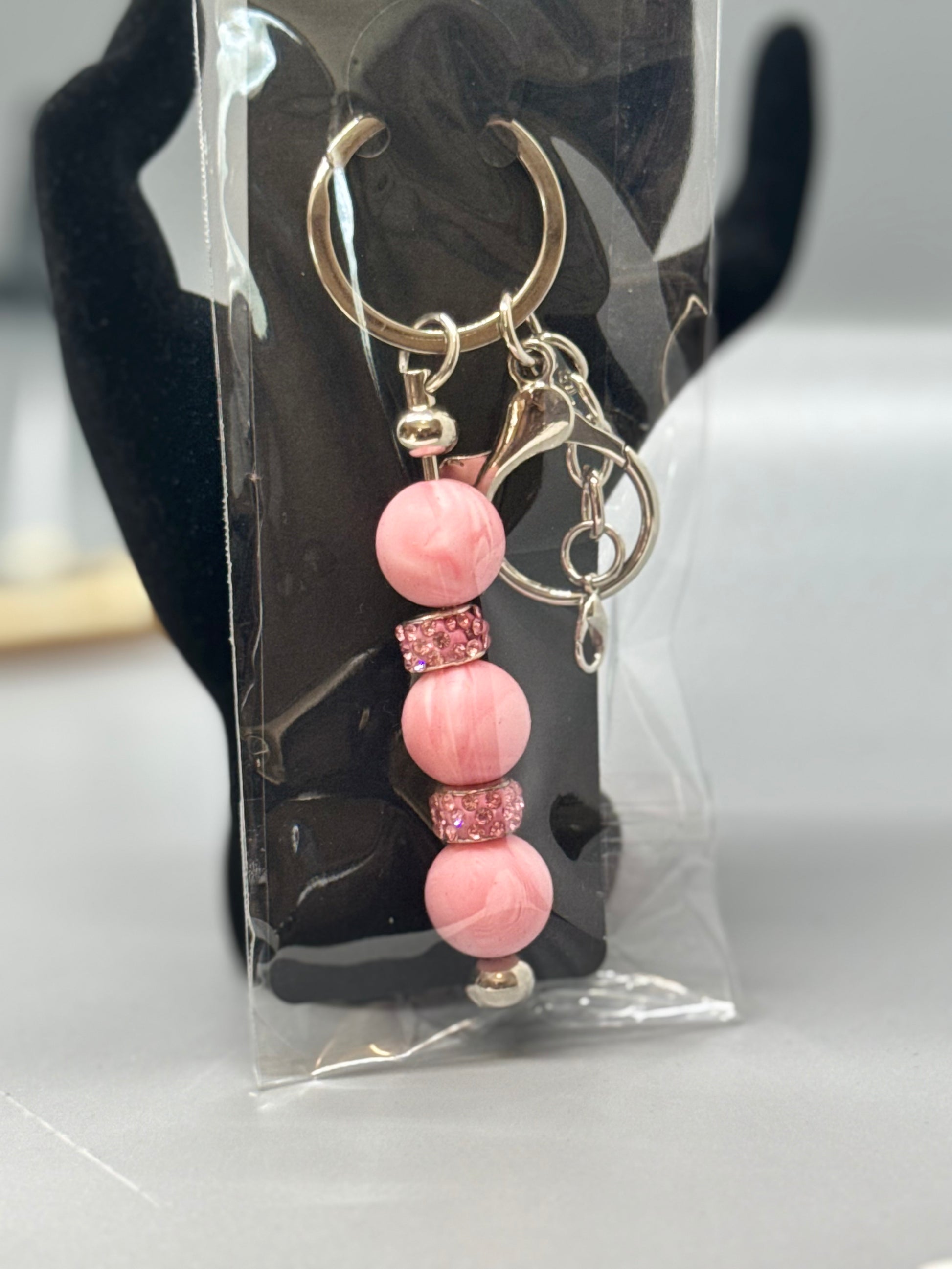 Handmade Beaded Keychain – Unique Colorful Accessory # 2105