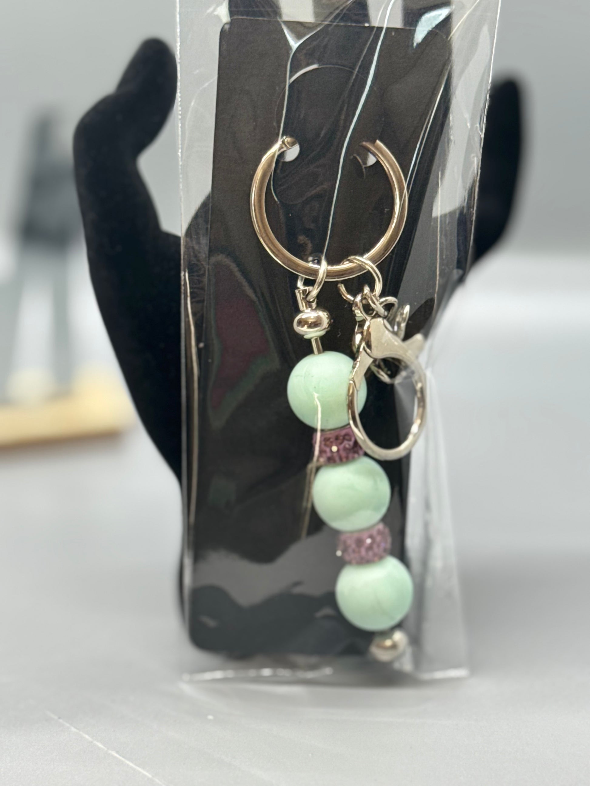 Handmade Beaded Keychain – Unique Colorful Accessory # 2107