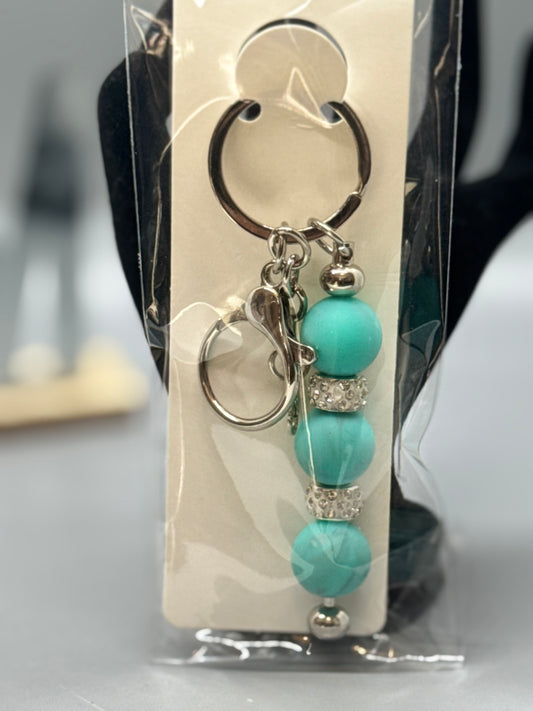 Handmade Beaded Keychain – Unique Colorful Accessory # 2108