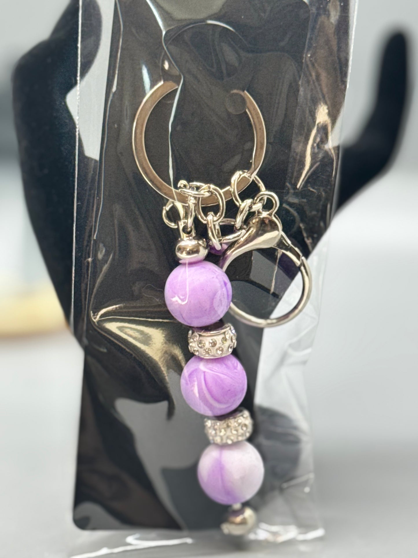 Handmade Beaded Keychain – Unique Colorful Accessory # 2109