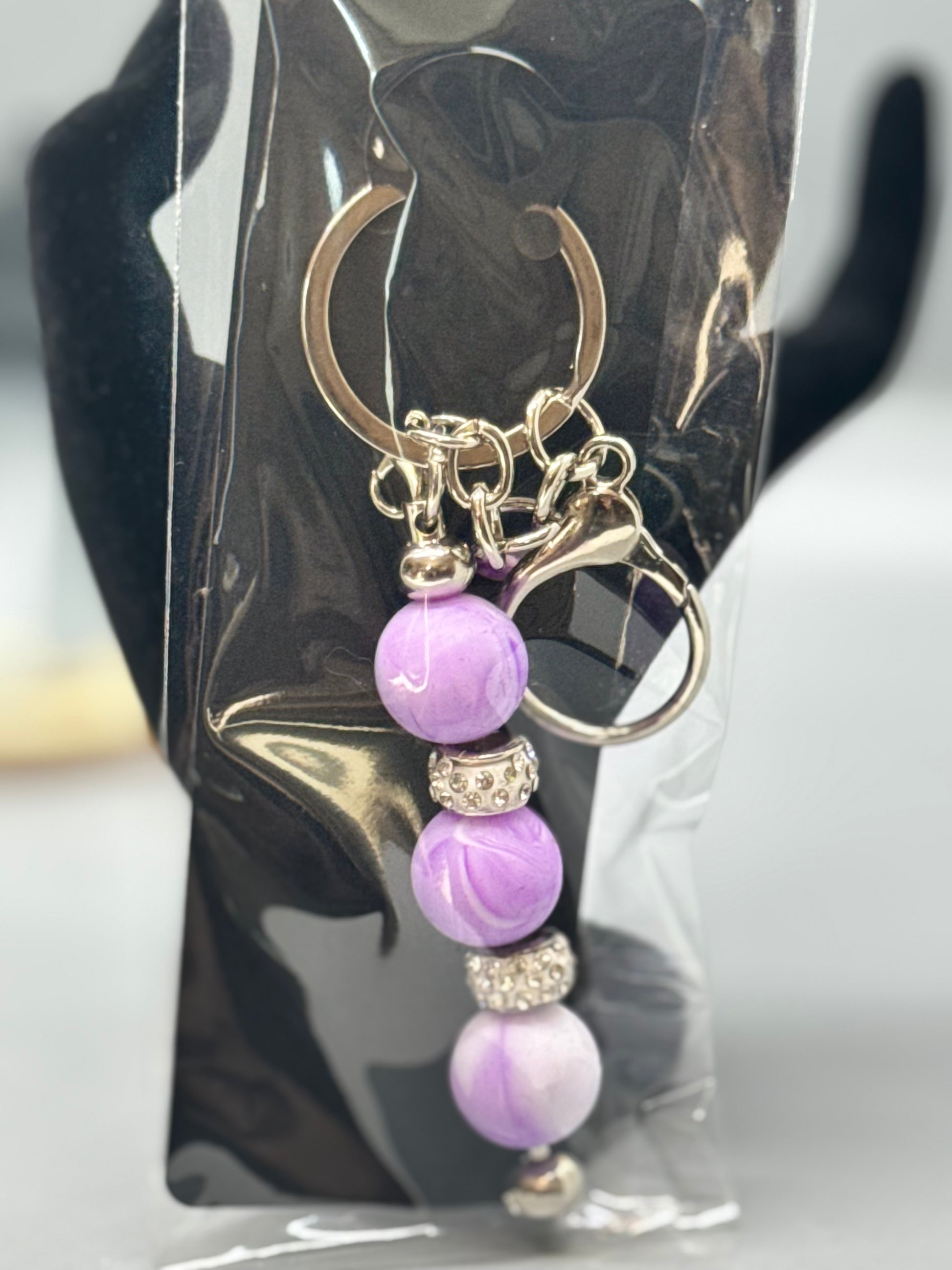 Handmade Beaded Keychain – Unique Colorful Accessory # 2109