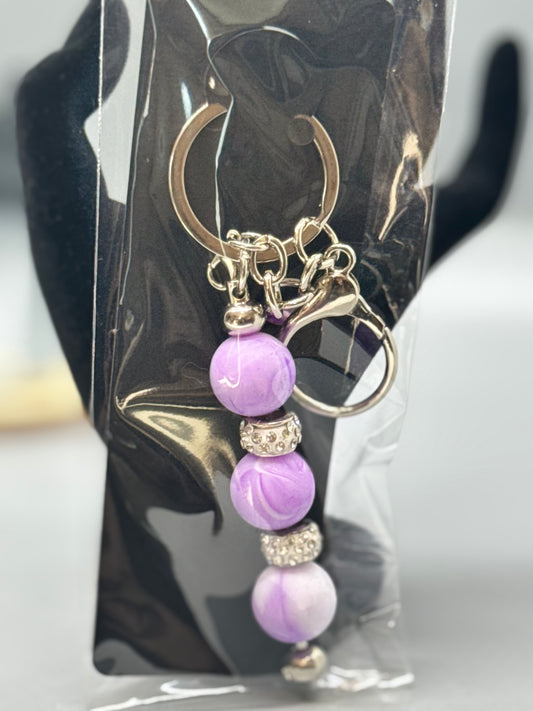 Handmade Beaded Keychain – Unique Colorful Accessory # 2109