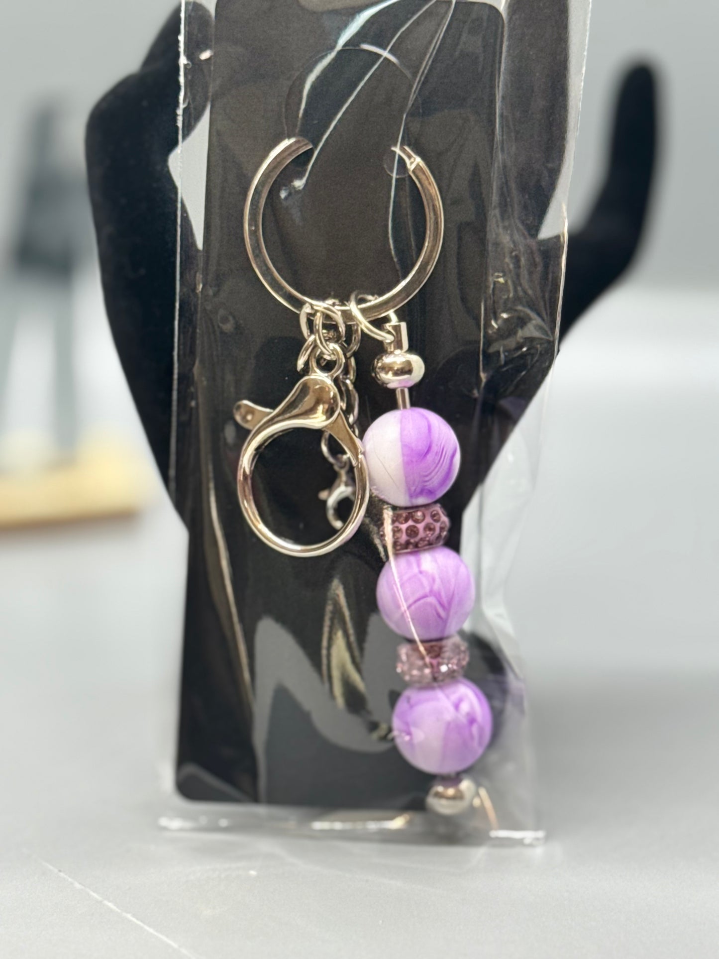 Handmade Beaded Keychain – Unique Colorful Accessory #2110
