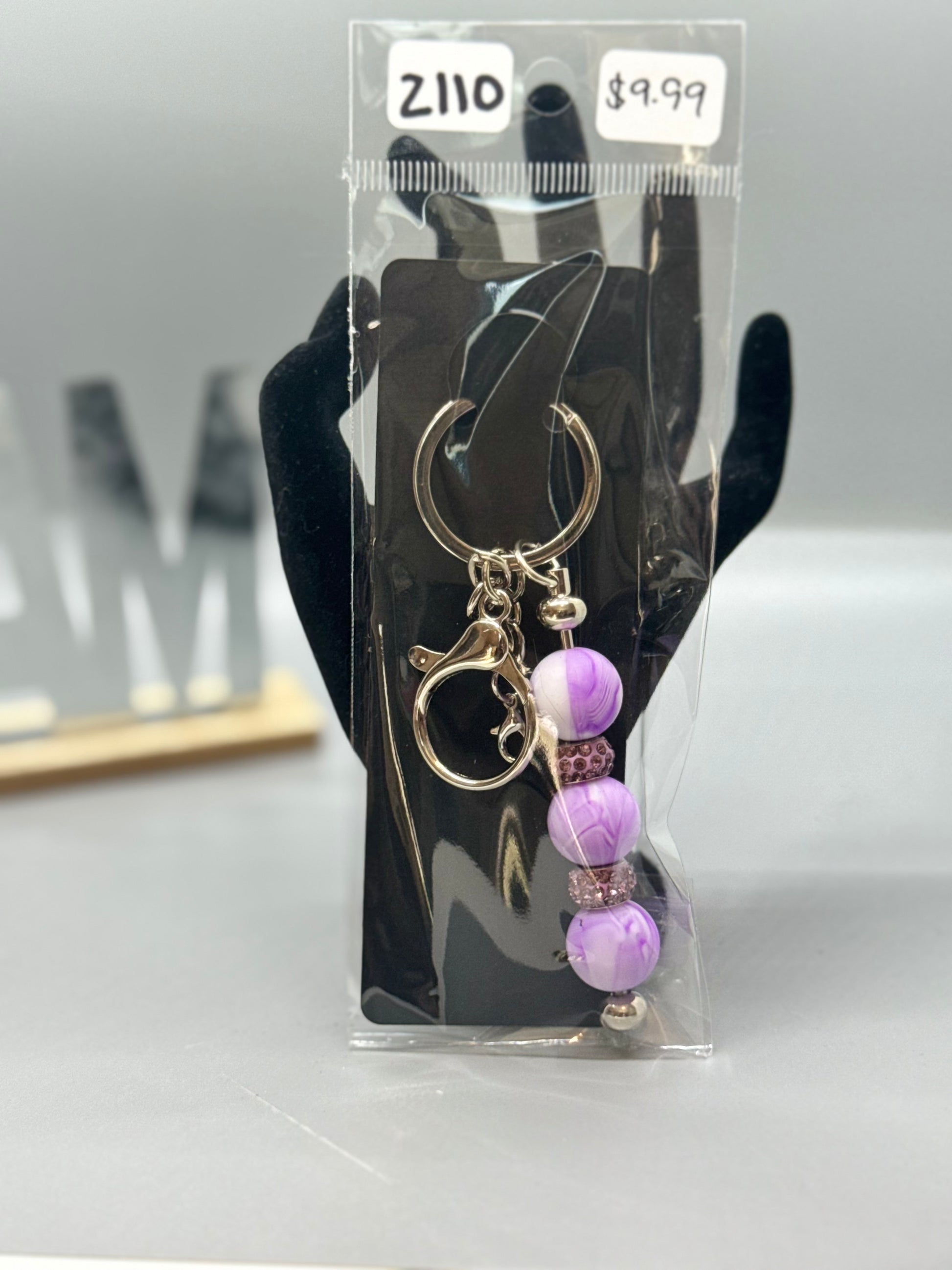 Handmade Beaded Keychain – Unique Colorful Accessory #2110