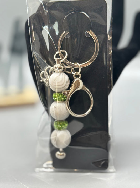 Handmade Beaded Keychain – Unique Colorful Accessory # 2111