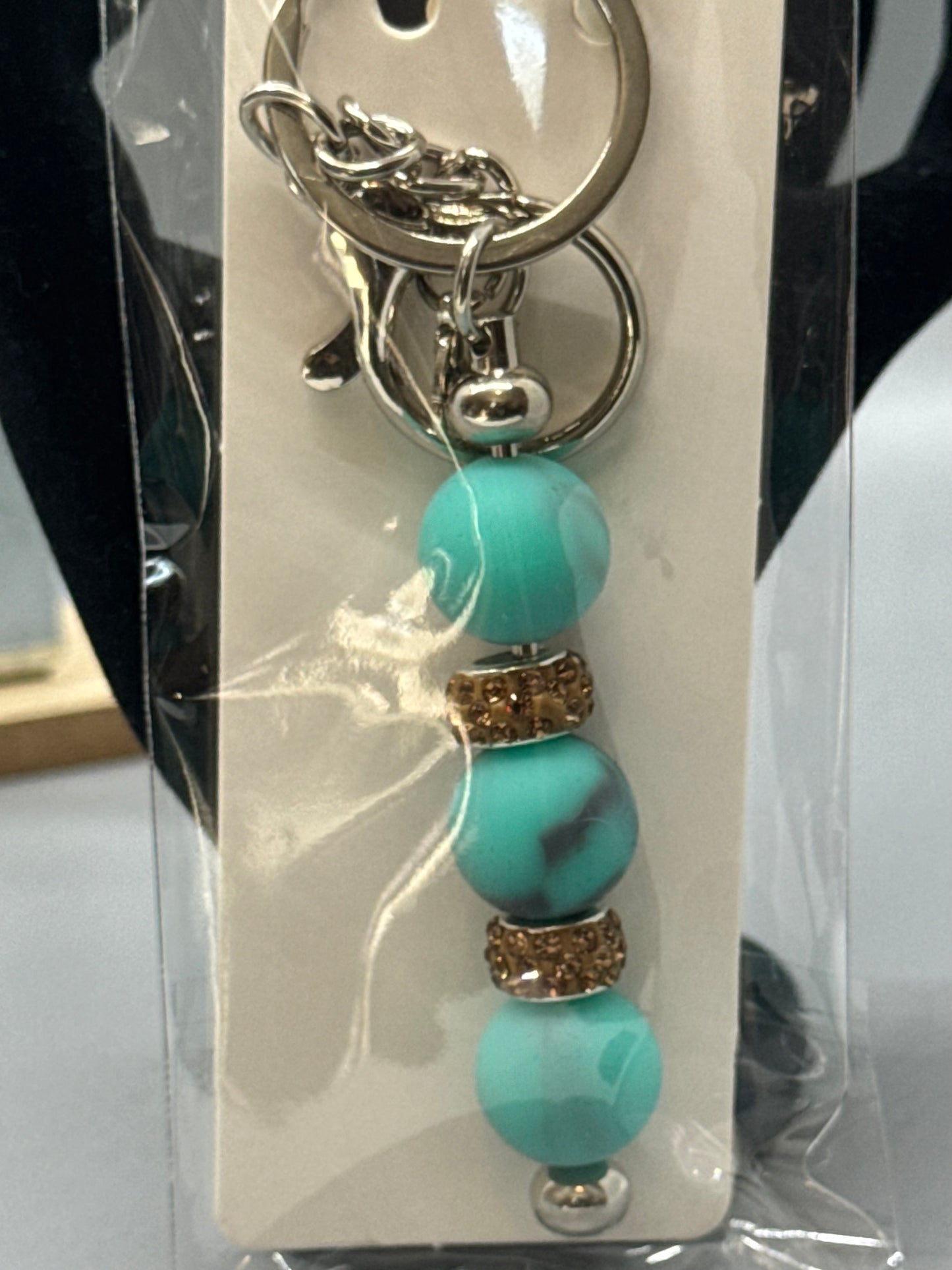 Handmade Beaded Keychain – Unique Colorful Accessory # 2112