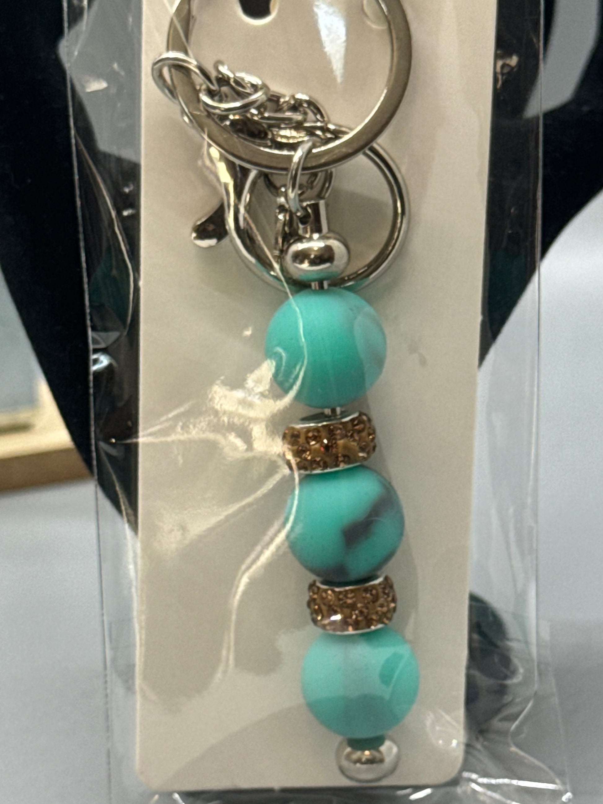 Handmade Beaded Keychain – Unique Colorful Accessory # 2112