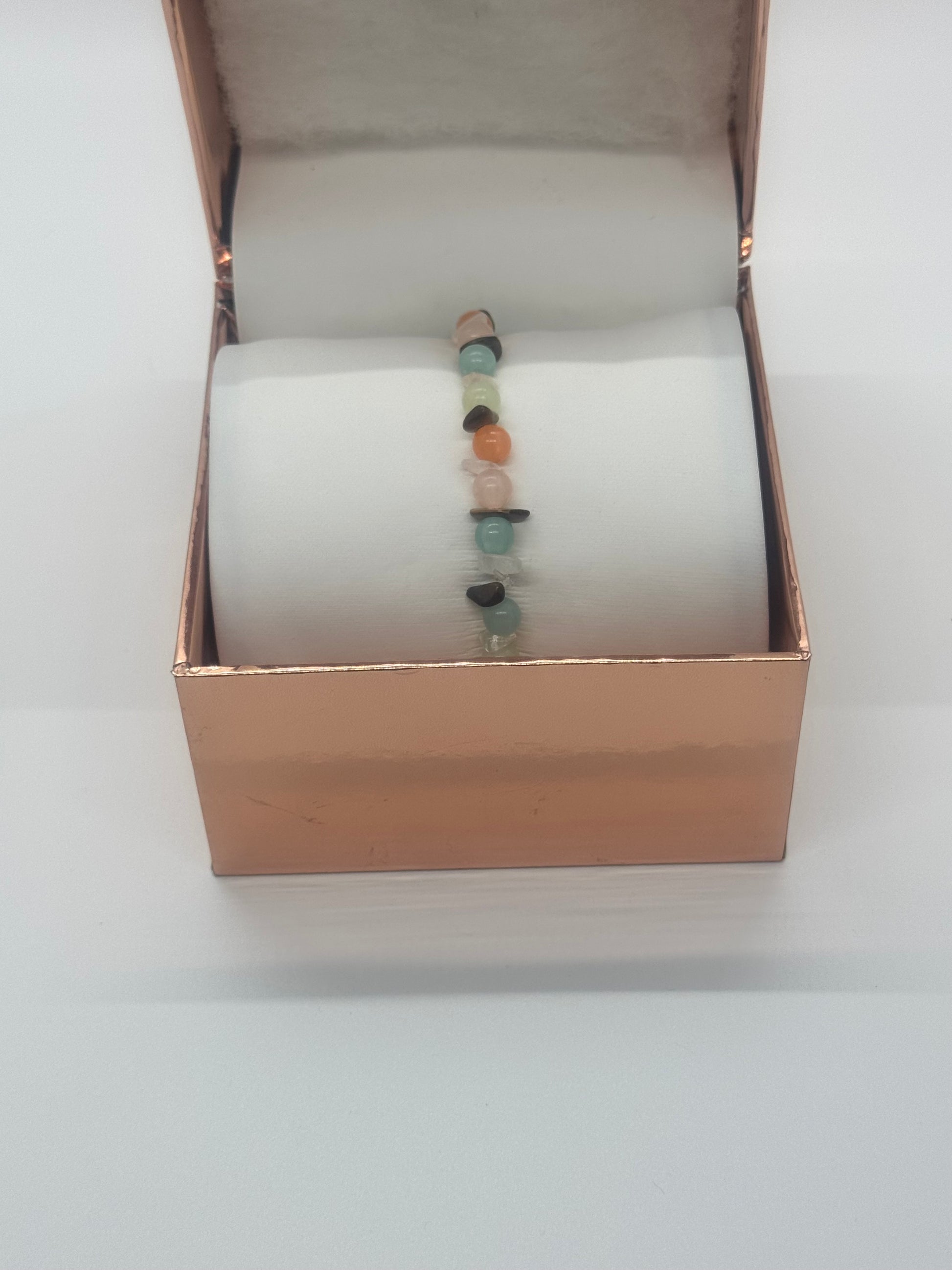 Glass & Healing Crystal Bracelet #702 – Vibrant Colors & Holistic Benefits