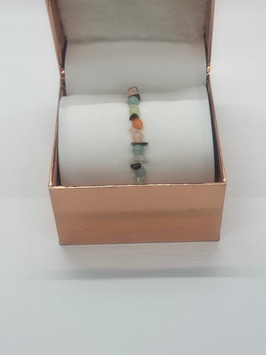 Glass & Healing Crystal Bracelet #702 – Vibrant Colors & Holistic Benefits