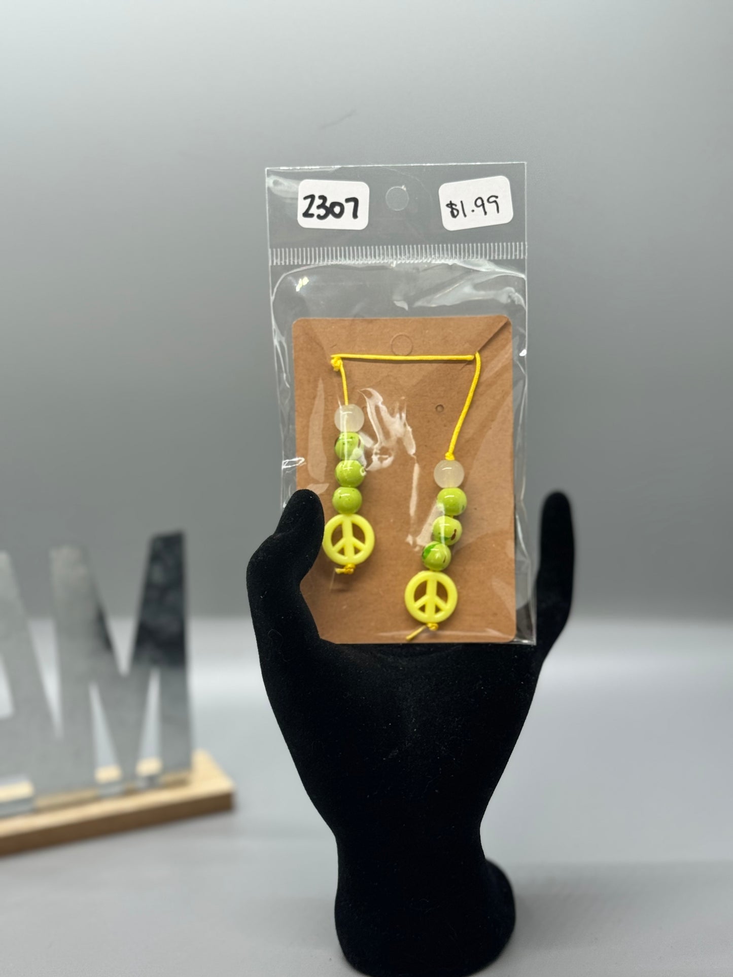 Small Handmade Beaded Bookmark – Cute Book Accessory # 2307
