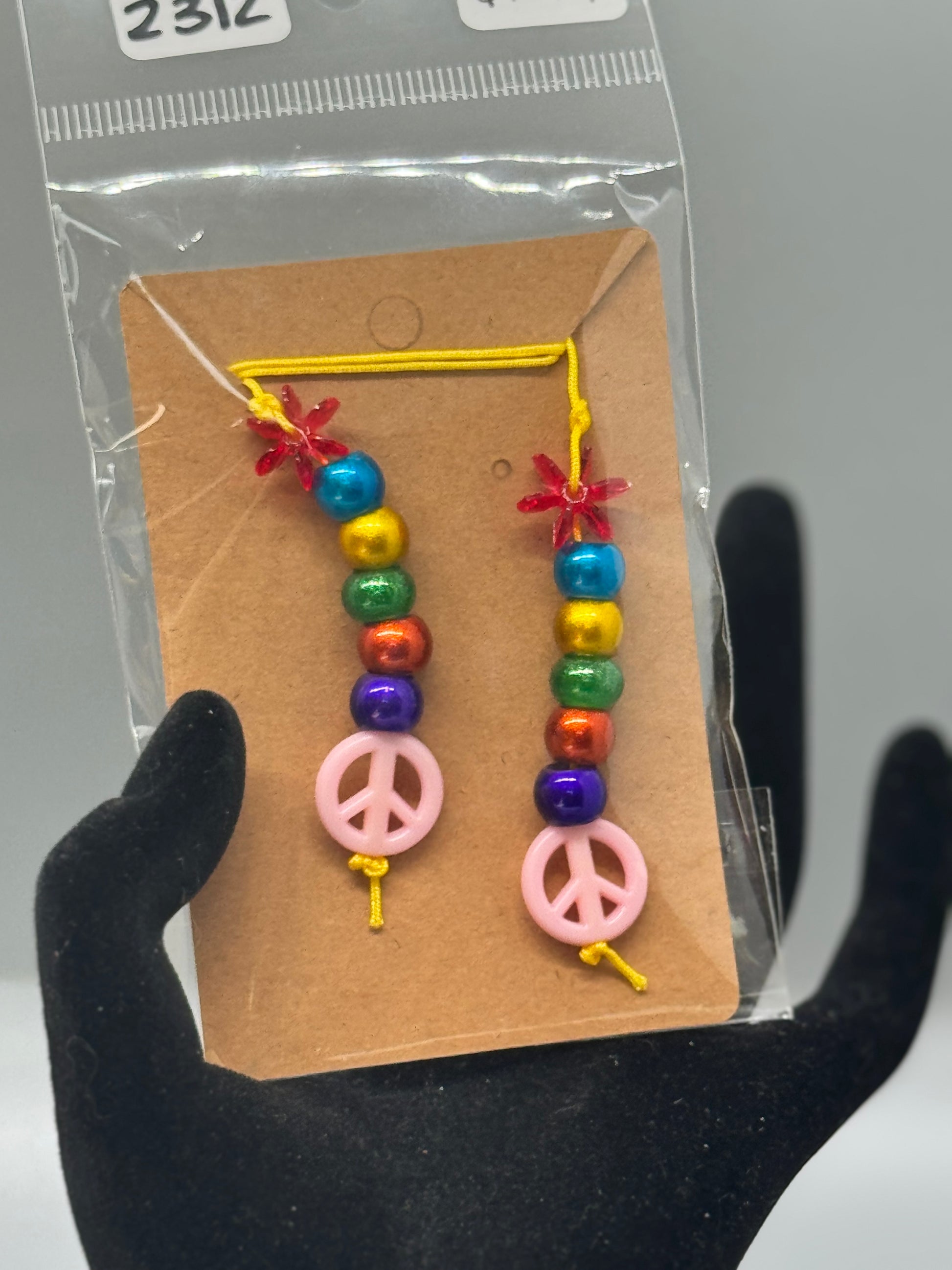 Small Handmade Beaded Bookmark – Cute Book Accessory # 2312