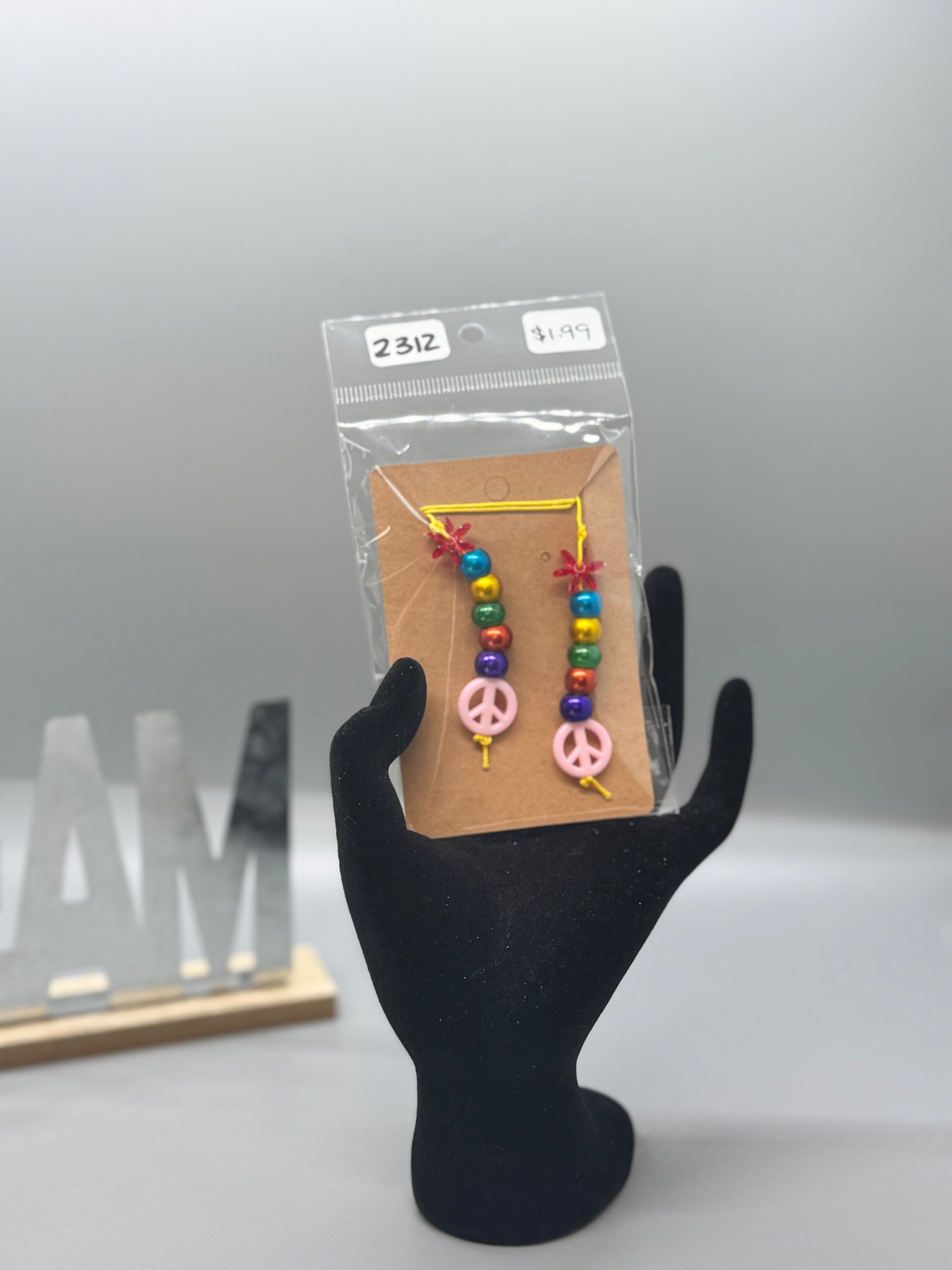 Small Handmade Beaded Bookmark – Cute Book Accessory # 2312
