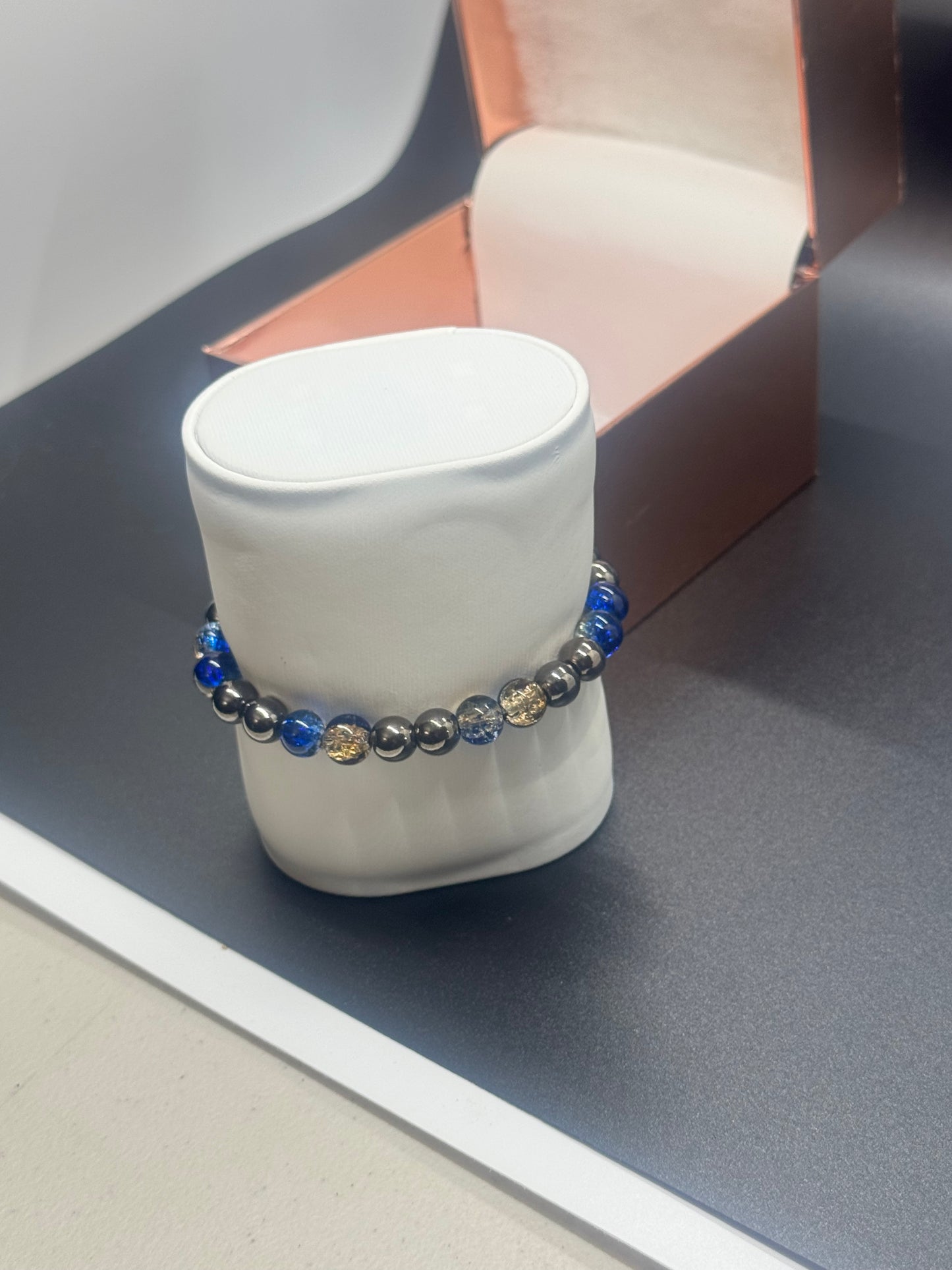 Glass & Metal Bead Bracelet #263