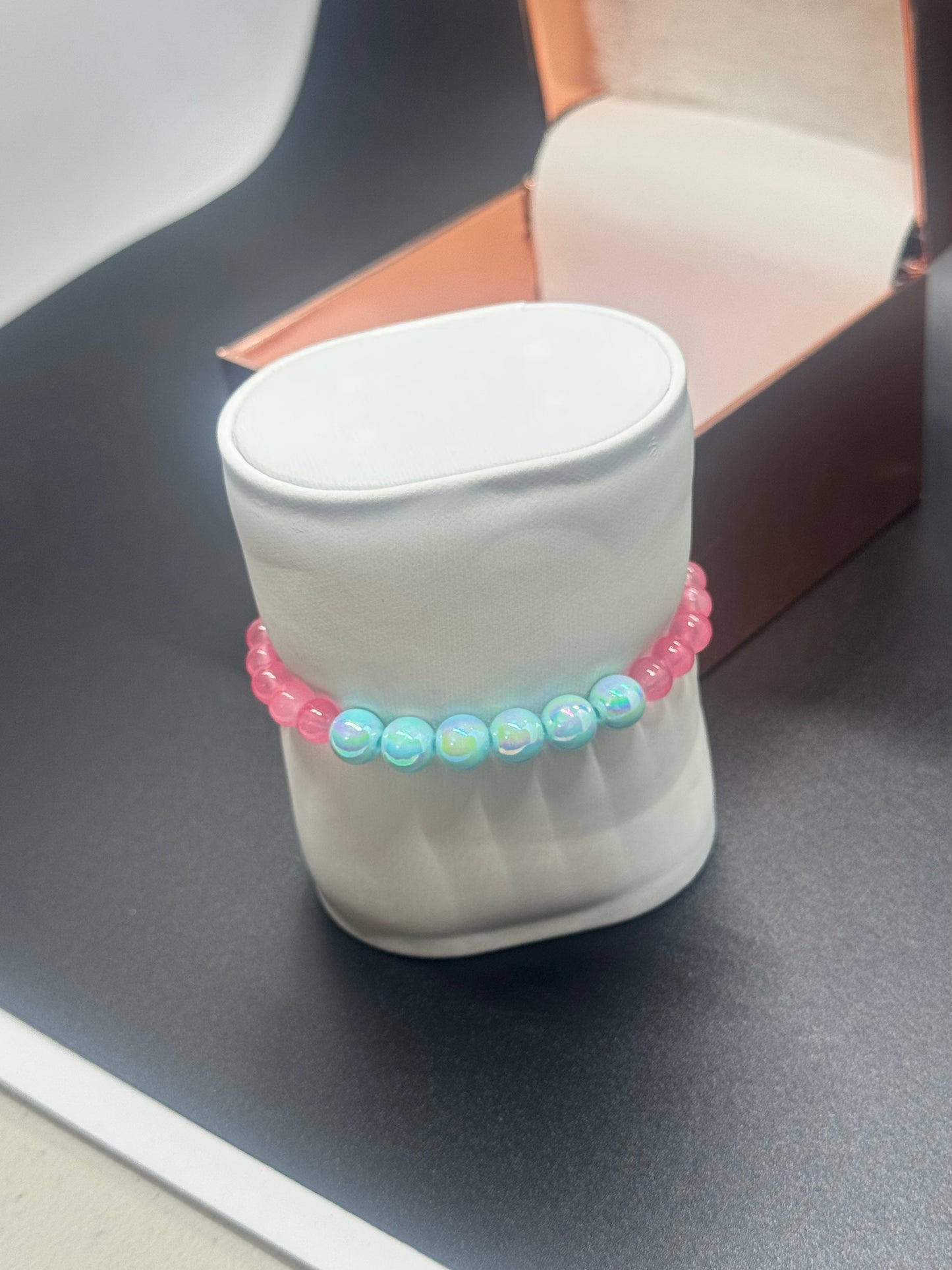 Kids Acrylic & Glass Bead Bracelet # 273