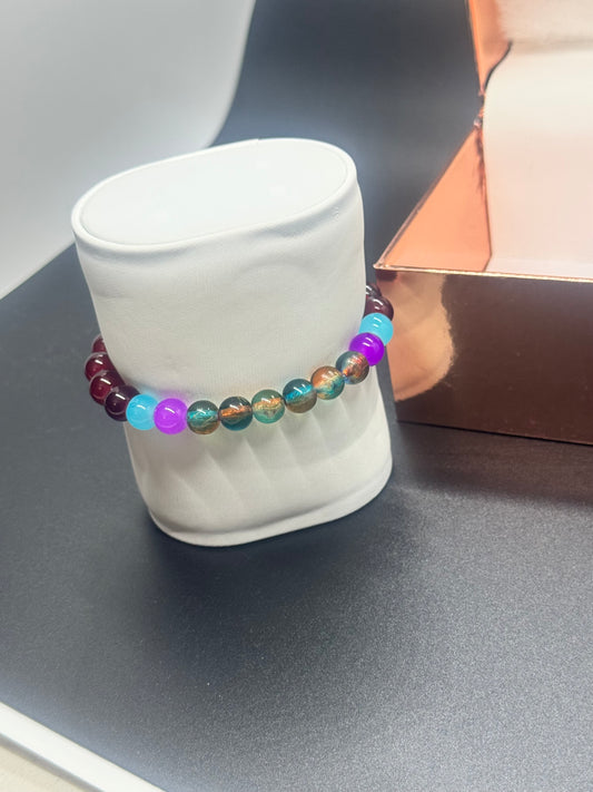 Acrylic & Glass Bead Bracelet #290