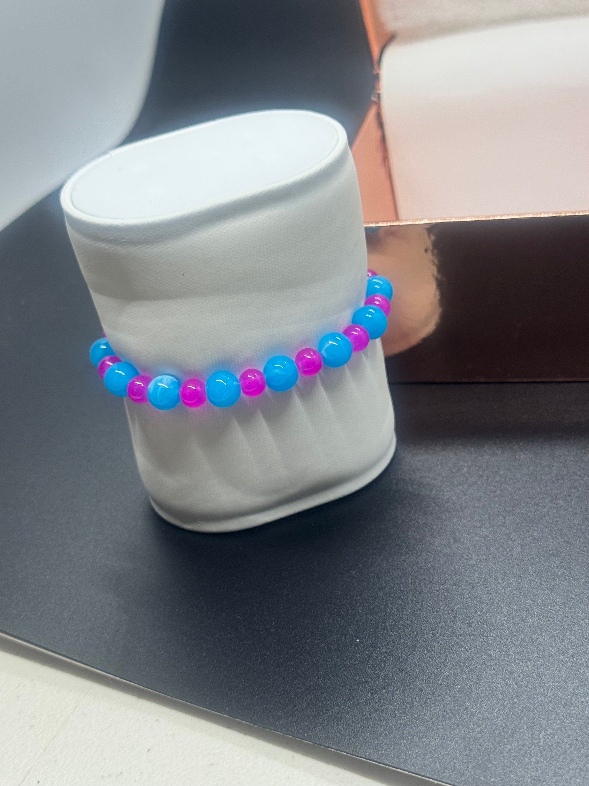 Acrylic & Glass Bead Bracelet #321