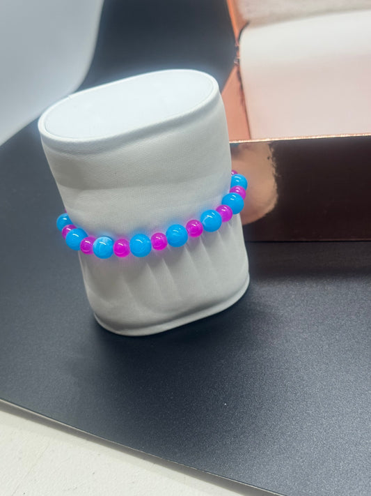 Acrylic & Glass Bead Bracelet #321