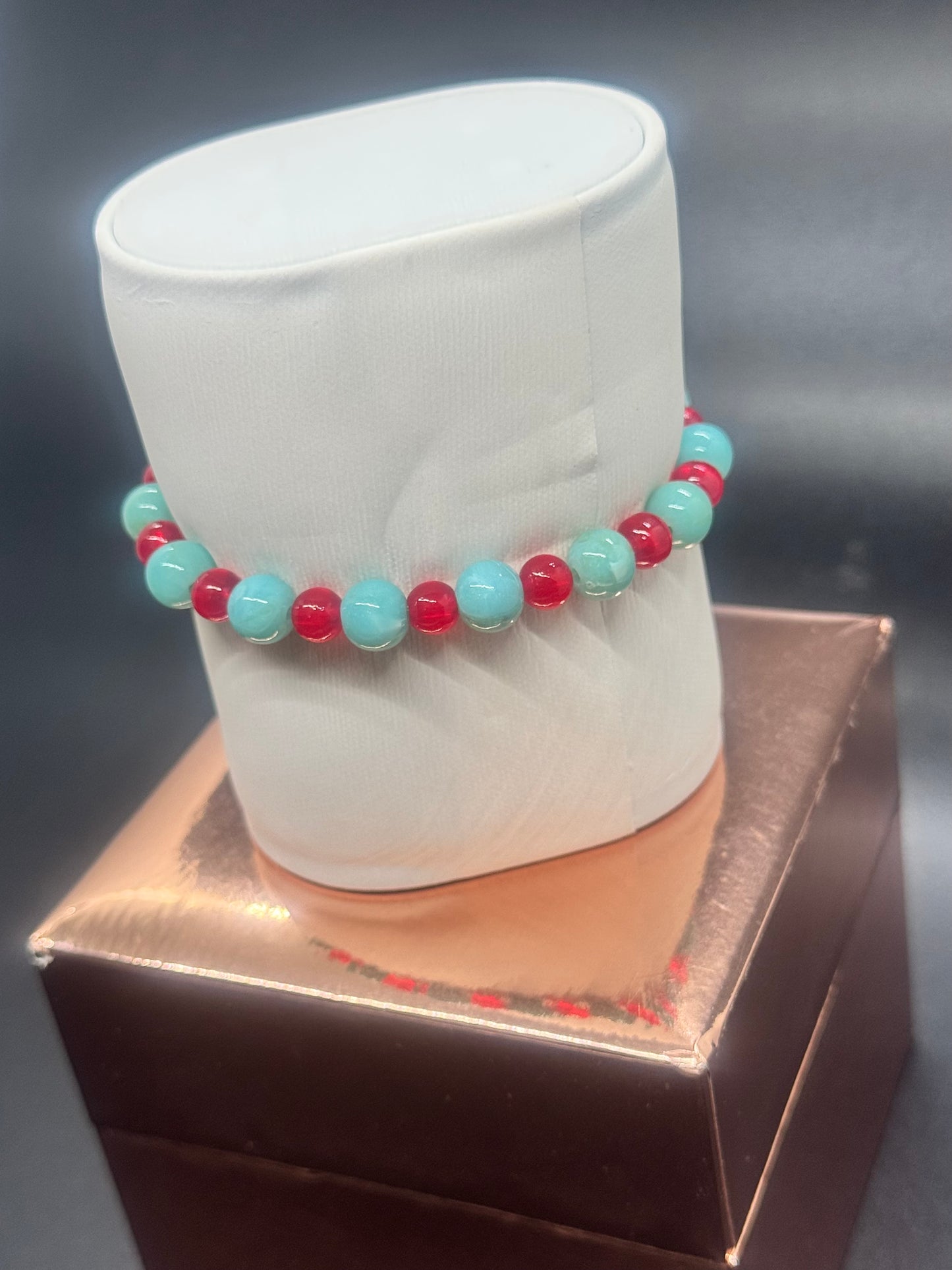 Acrylic & Glass Bead Bracelet #329