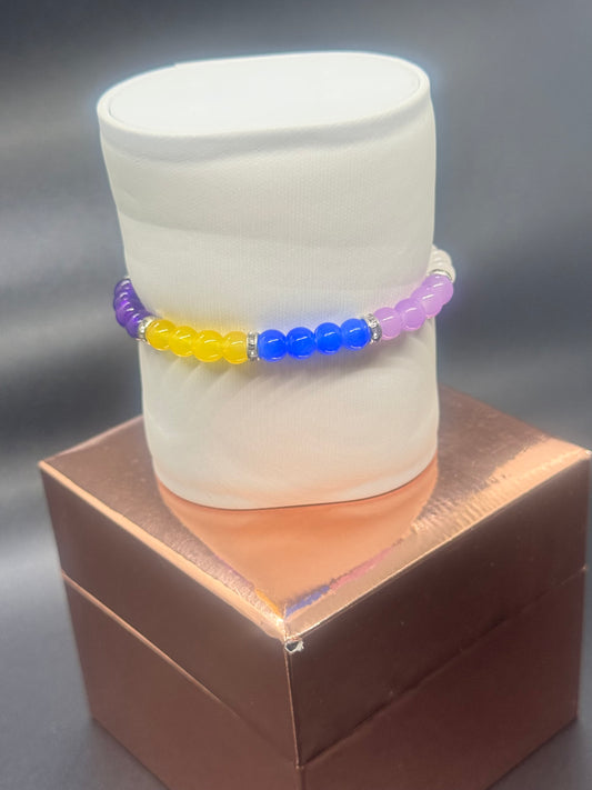 Glass Bead Bracelet #173 – Multicolor Elegance