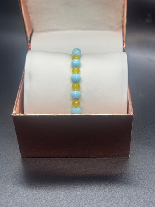Acrylic & Glass Bead Bracelet #355