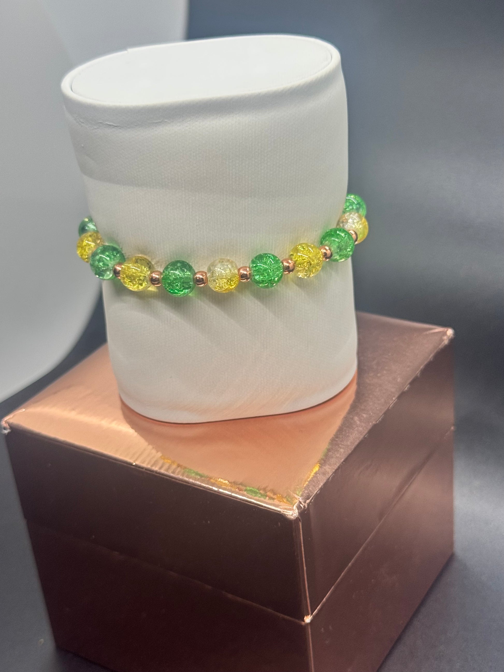 Acrylic & Glass Bead Bracelet #408
