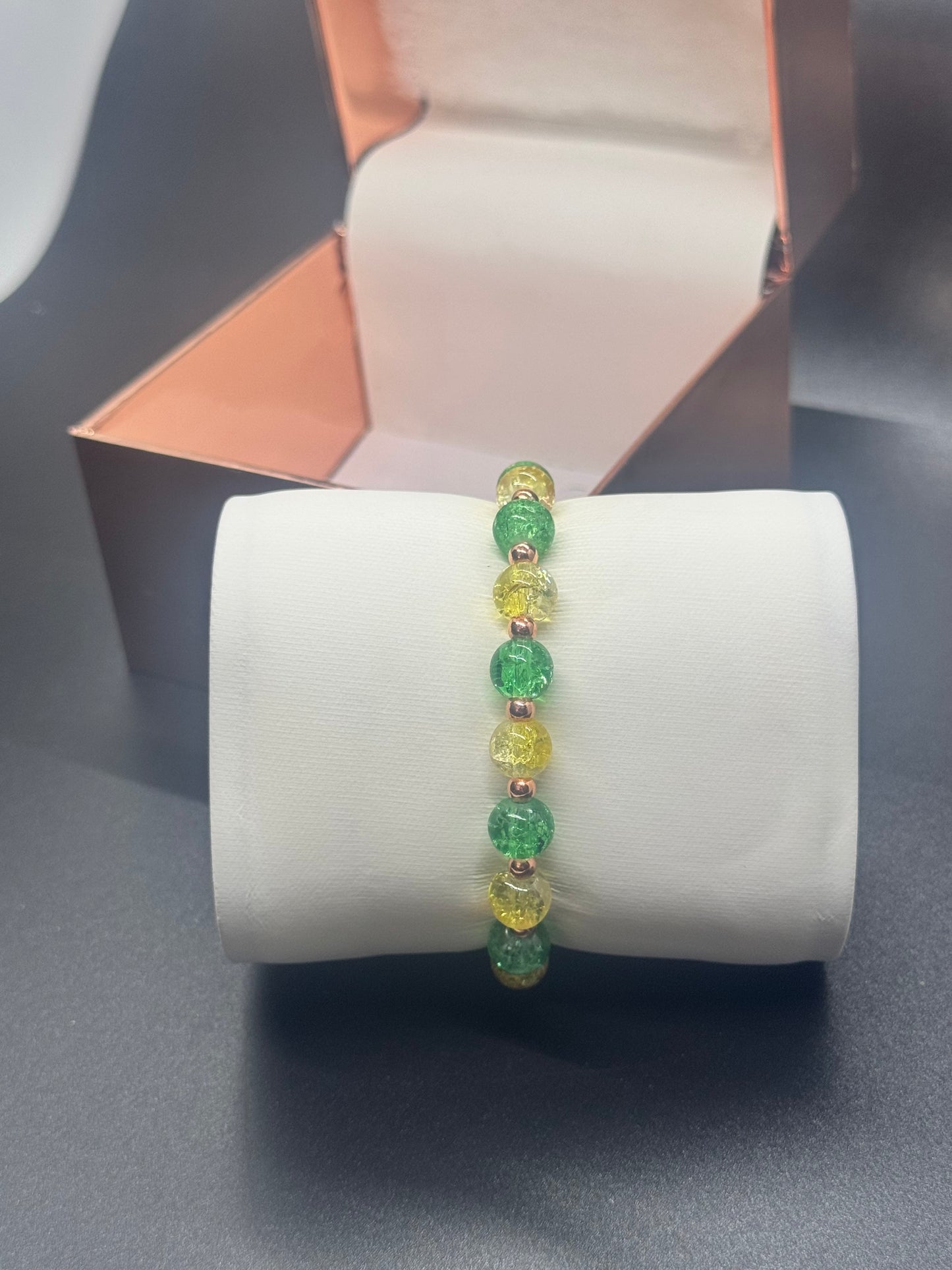 Acrylic & Glass Bead Bracelet #408