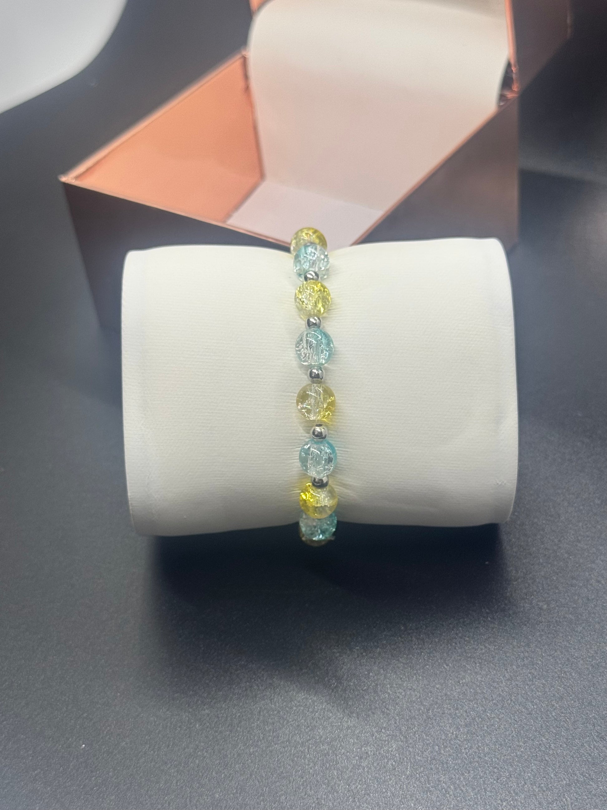 Acrylic & Glass Bead Bracelet #409